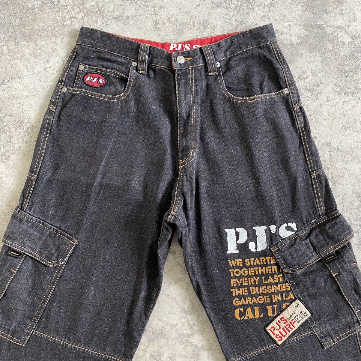 Japanese Brand 2000’s Y2K PJ’S Surf Japan Cargo Baggy Vintage Denim Jeans Size US 32 / EU 48 - 3 Thumbnail
