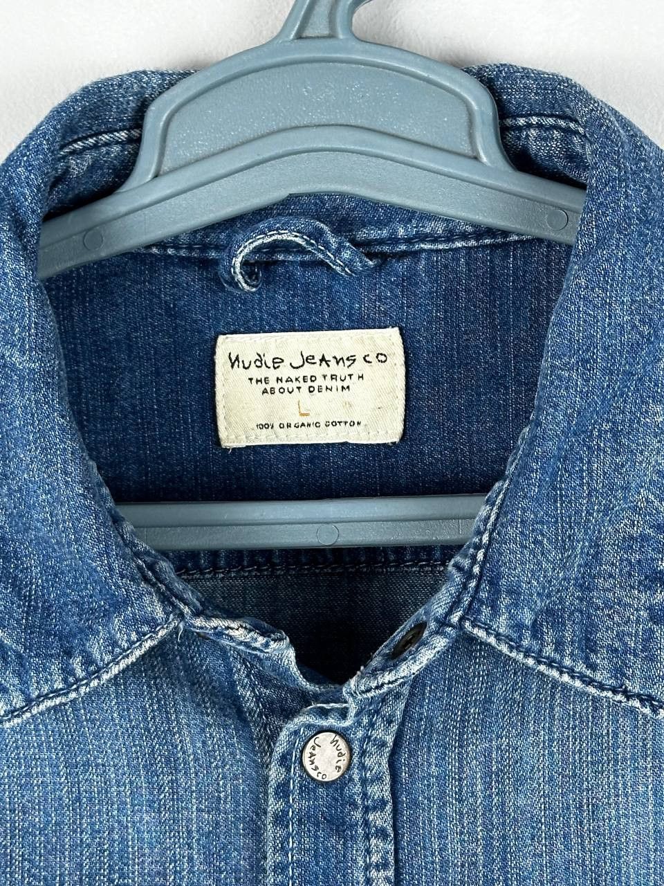 Nudie Jeans Nudie Casual Denim Cotton Luxury Long Sleeve Shirt Size US L / EU 52-54 / 3 - 5 Thumbnail