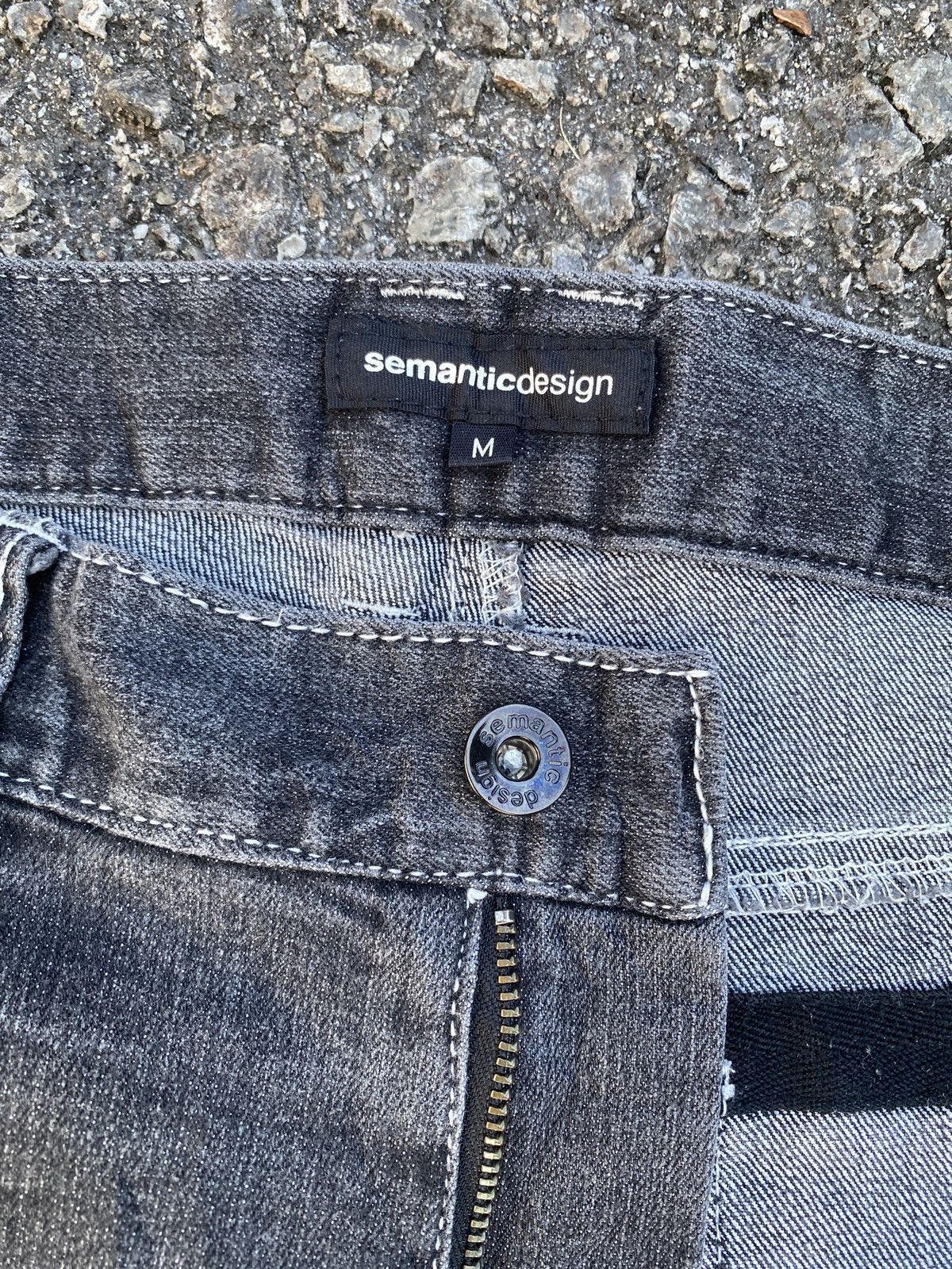 semanticdesign Semantics Design Japan Curve Leg Honeycomb Design Jeans Size US 30 / EU 46 - 15 Thumbnail