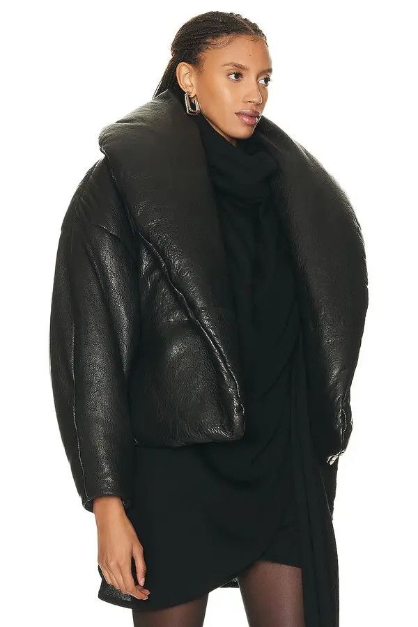 Saint Laurent Paris o1bcso1str0126 Cassandre Puffer Jacket in Black Size M / US 6-8 / IT 42-44 - 2 Thumbnail