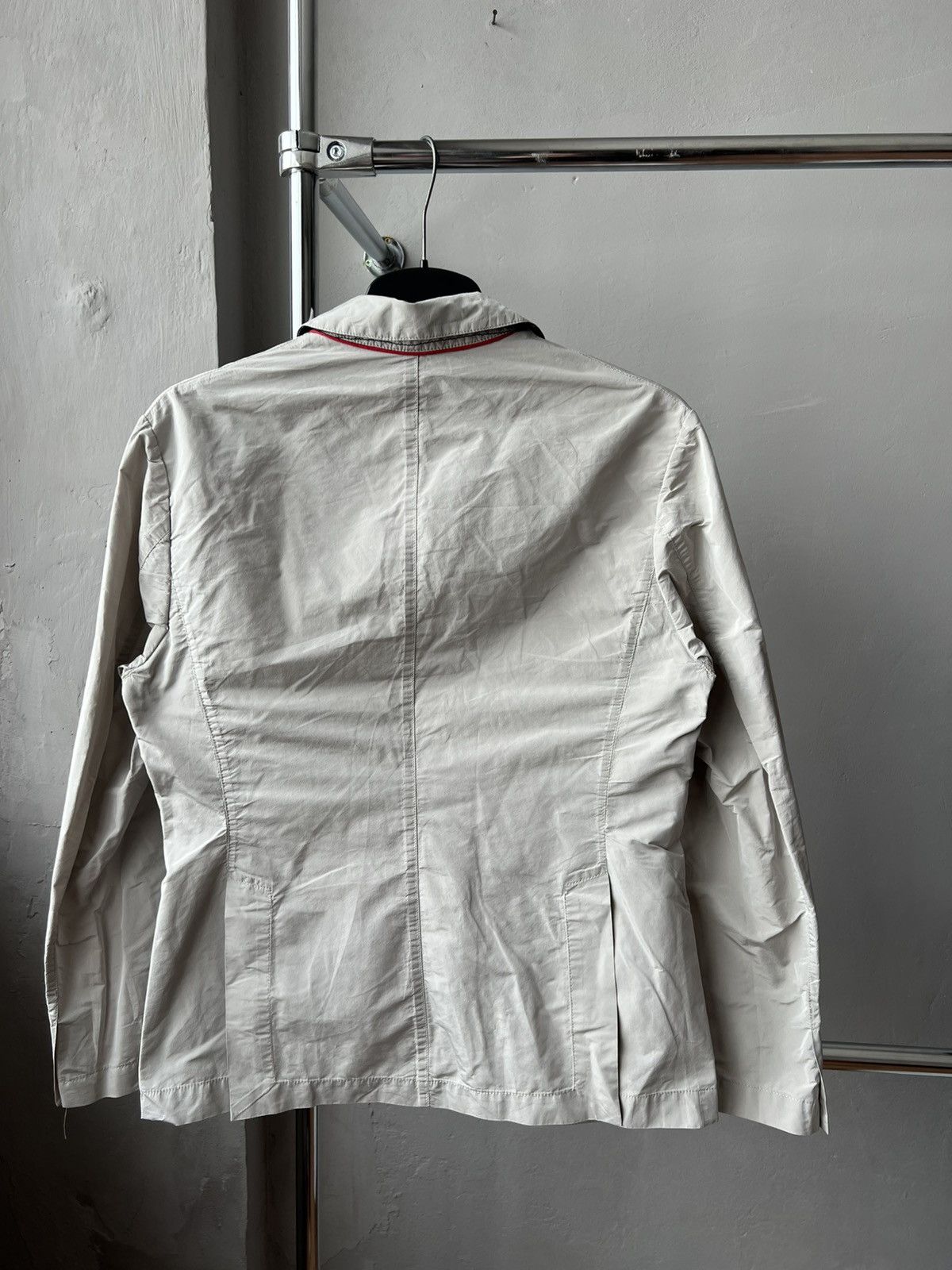 AQUARAMA AQUARAMA ITALIAN MADE NYLON BUTTON MENS SOLID BLAZER JACKET Size 50R - 11 Thumbnail