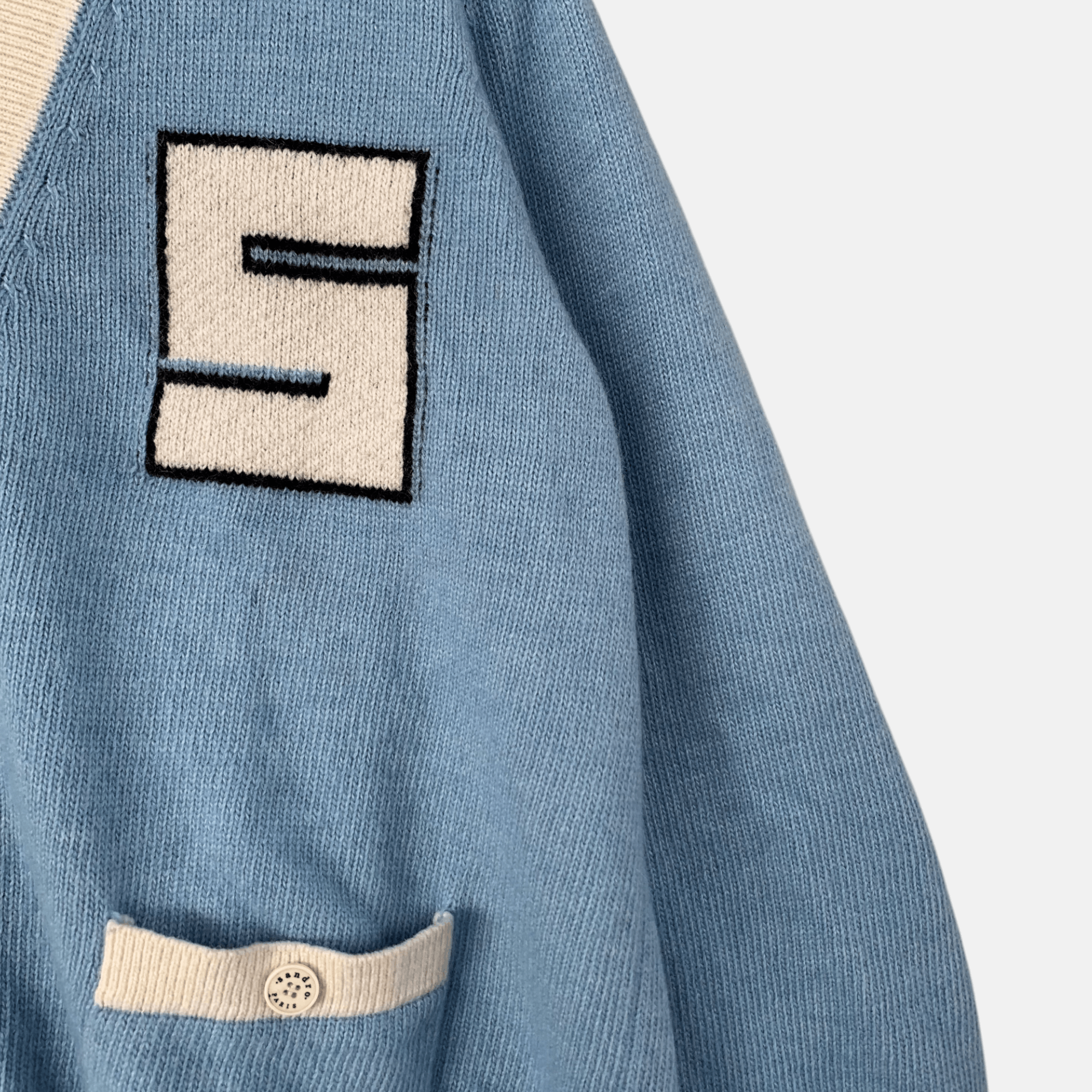 Designer × Sandro Sandro Spring Summer 2020 cardigan - blue sky Size L / US 10 / IT 46 - 5 Thumbnail