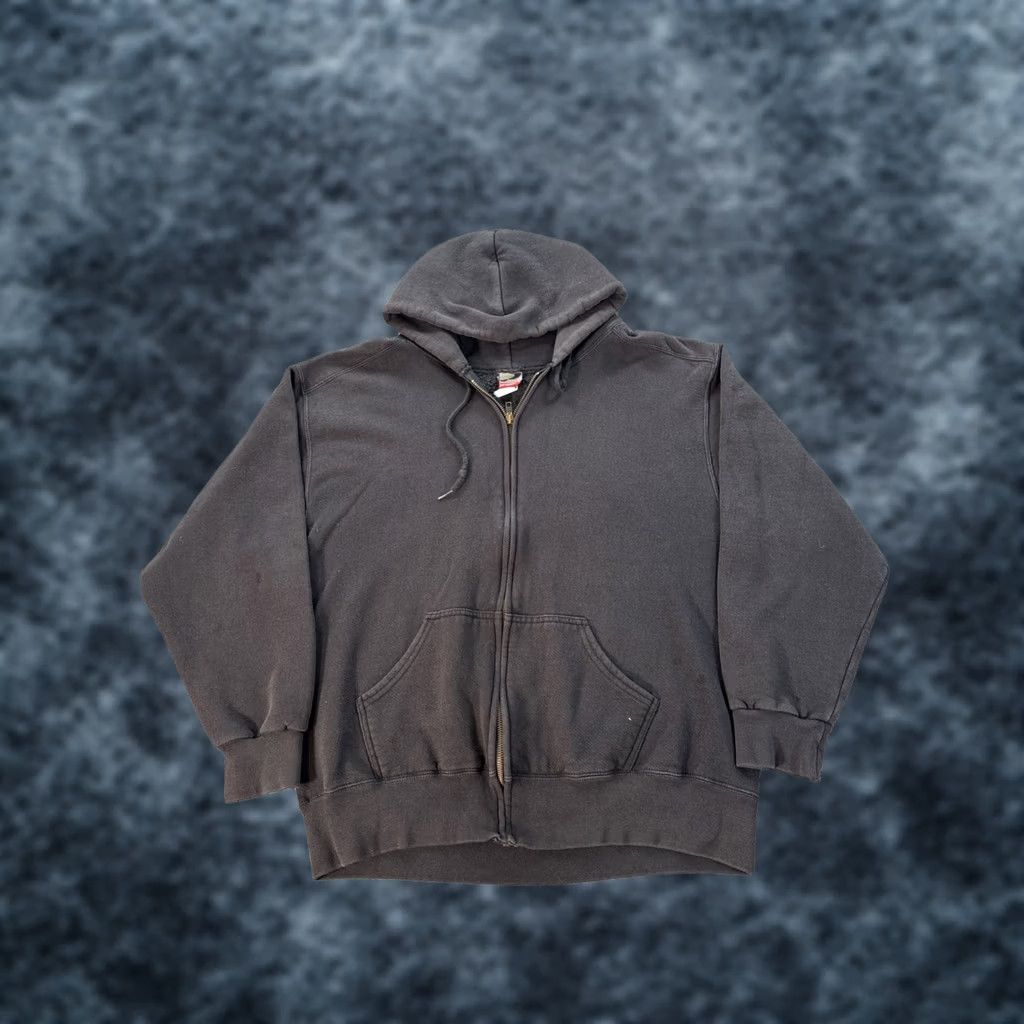 ESPIRIT Vintage Pro Spirit Full Zip Blank Hoodie Sweatshirt Mens L Black Distressed 90s Size US L / EU 52-54 / 3 - 1 Thumbnail