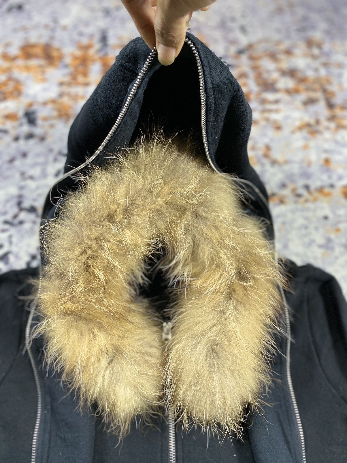 Japanese Brand Double Layer Fur Zip Hoodie Black LGB style Size US S / EU 44-46 / 1 - 3 Thumbnail