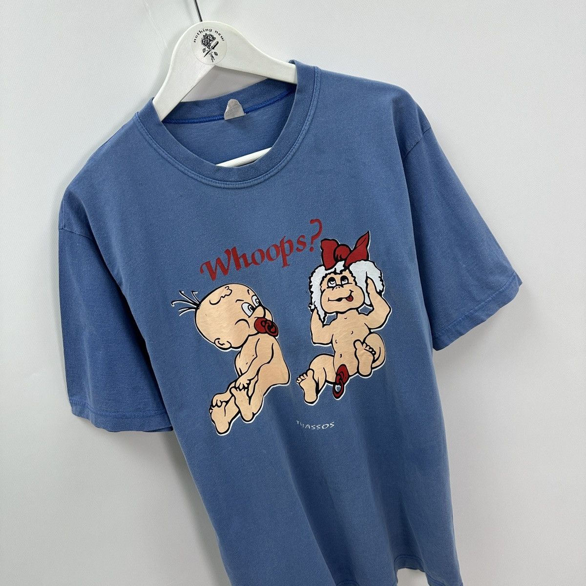 Vintage Vintage 90s Washed Whoops Baby tee humor y2l hype og Thassos Size US L / EU 52-54 / 3 - 4 Thumbnail