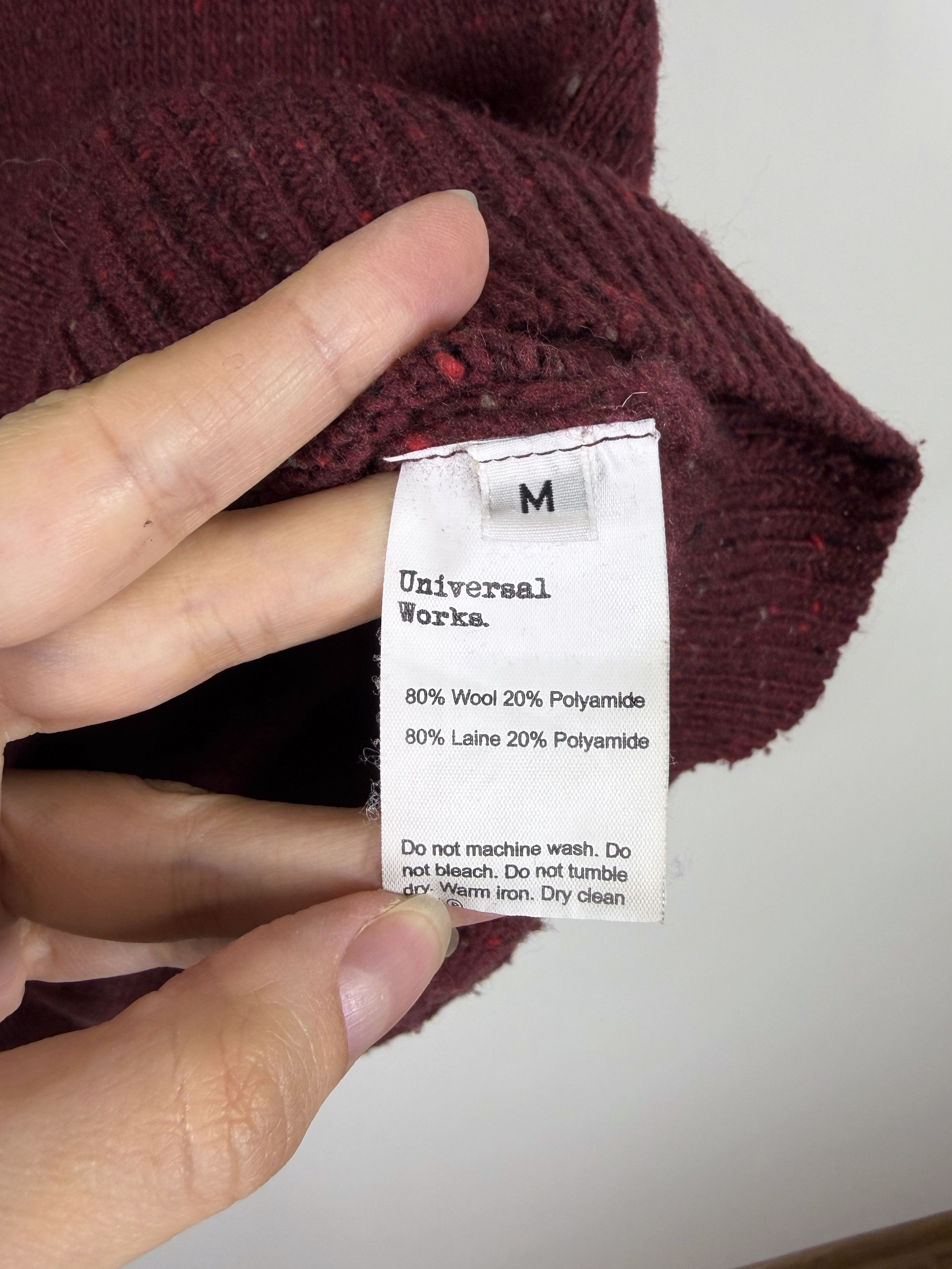 Universal Works Universal Works Burgundy Wool Crew Neck Sweater (M) Size US M / EU 48-50 / 2 - 3 Thumbnail