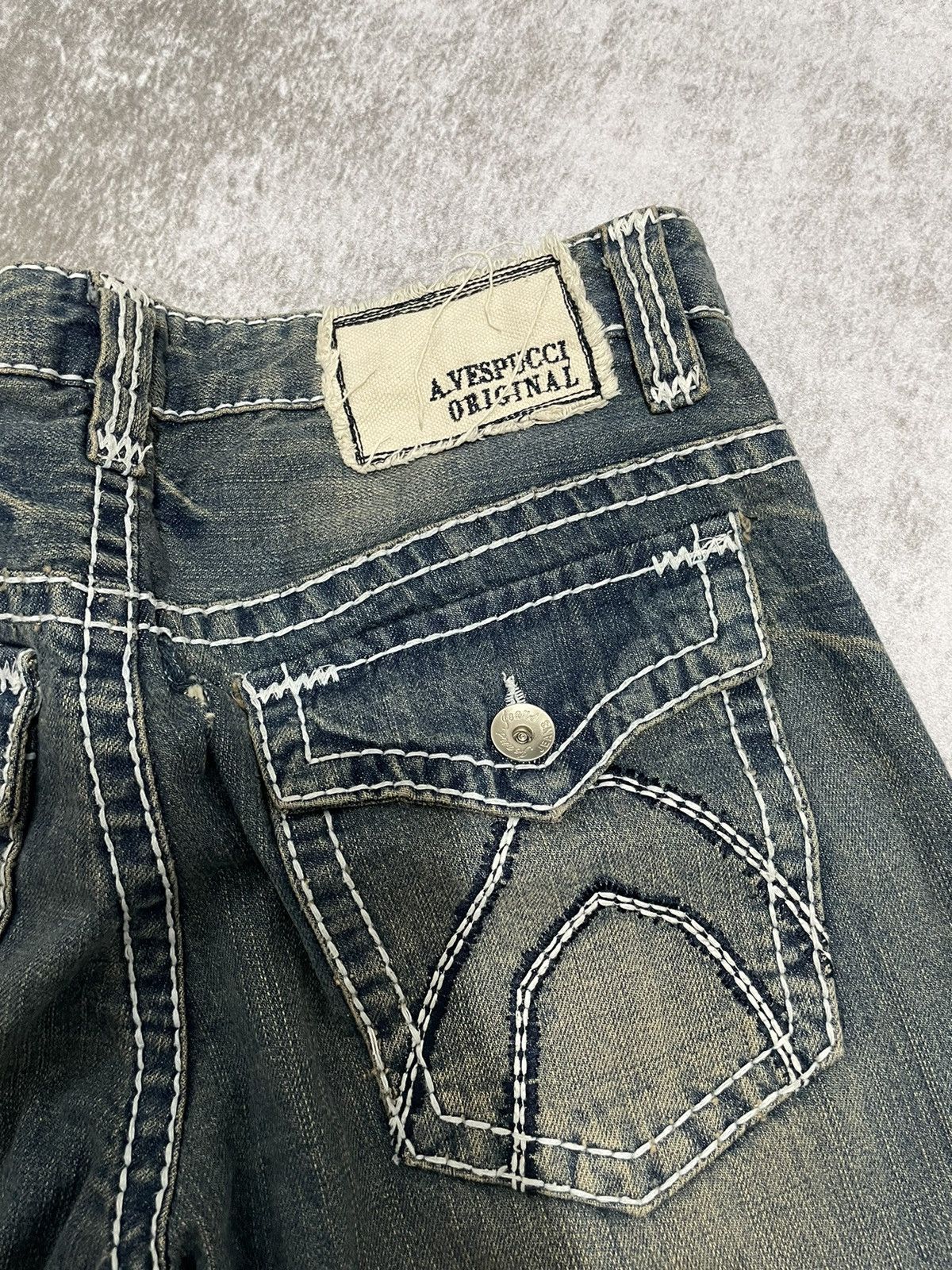 If Six Was Nine × Japanese Brand × Le Grande Bleu (L.G.B.) 2000s Flared amerigi wash japan denim pants y2k style Size US 30 / EU 46 - 7 Thumbnail
