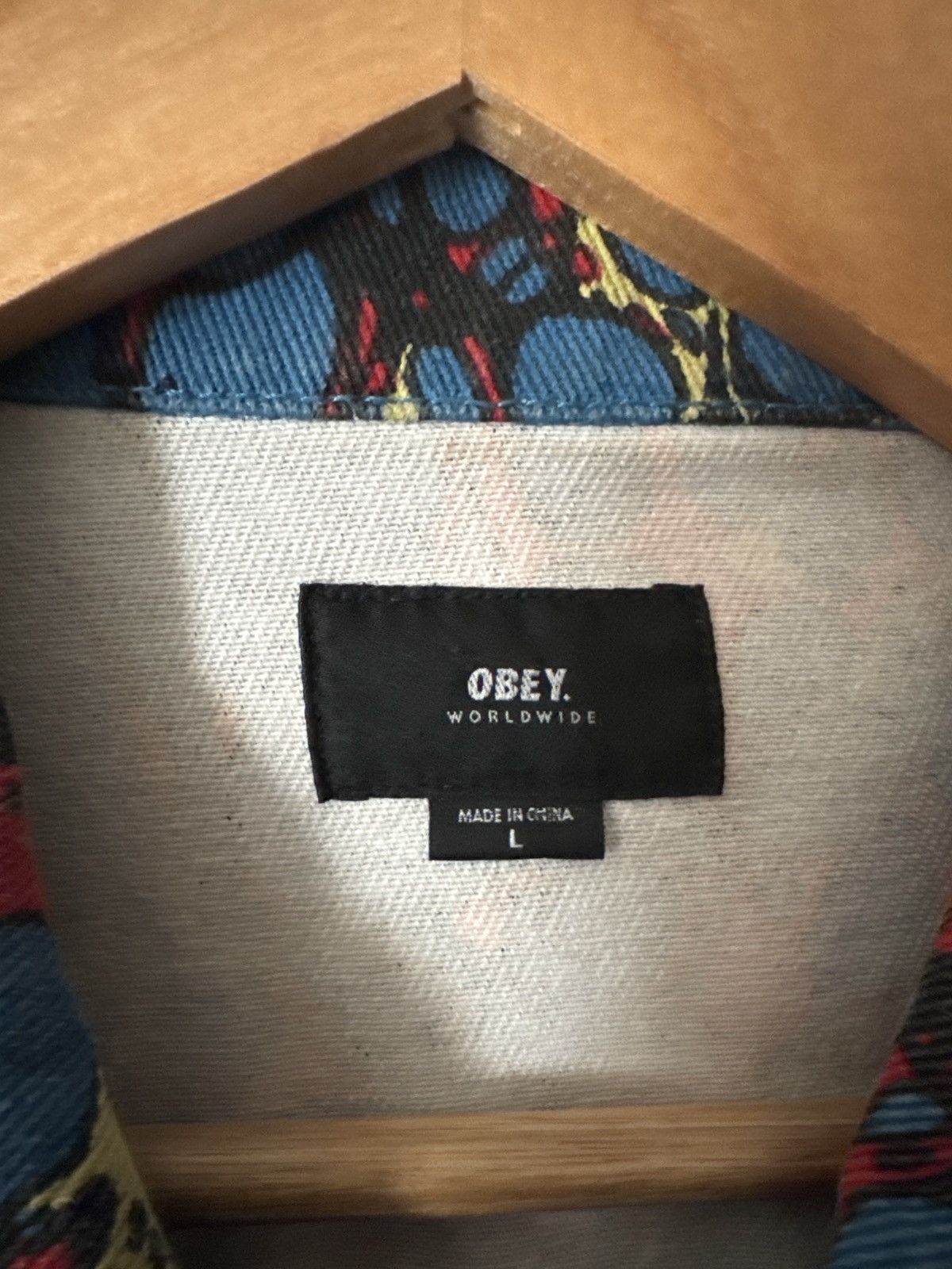 Obey Obey Crush Denim Jean Jacket Size US L / EU 52-54 / 3 - 5 Thumbnail