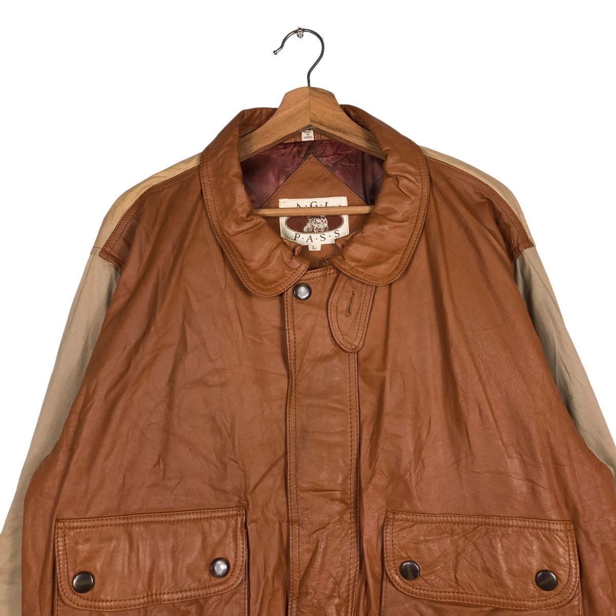 Japanese Brand 🔥VINTAGE BIKER LEATHER JACKET EAGLE PASS ISSEY MIYAKE Size US L / EU 52-54 / 3 - 5 Thumbnail