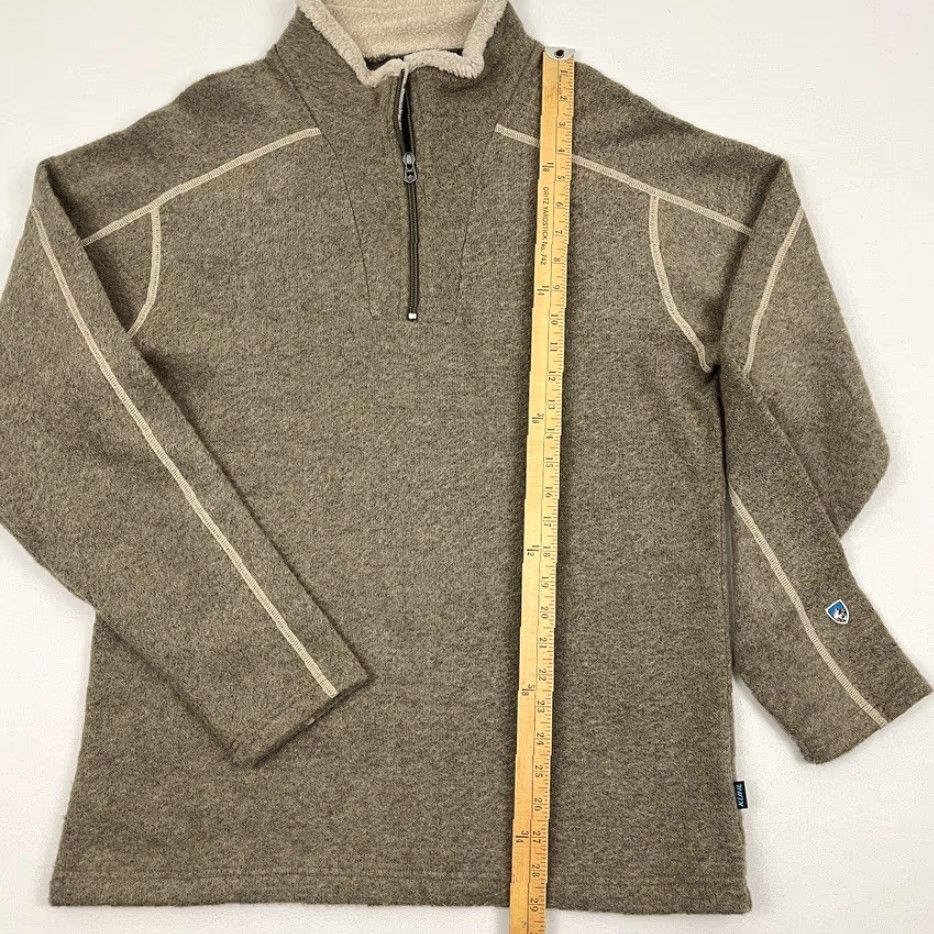 Vintage Kuhl Mens Sweater L Brown Alfpaca Pullover Quarter Zip Hiking Outdoor Mountain Size US L / EU 52-54 / 3 - 5 Thumbnail