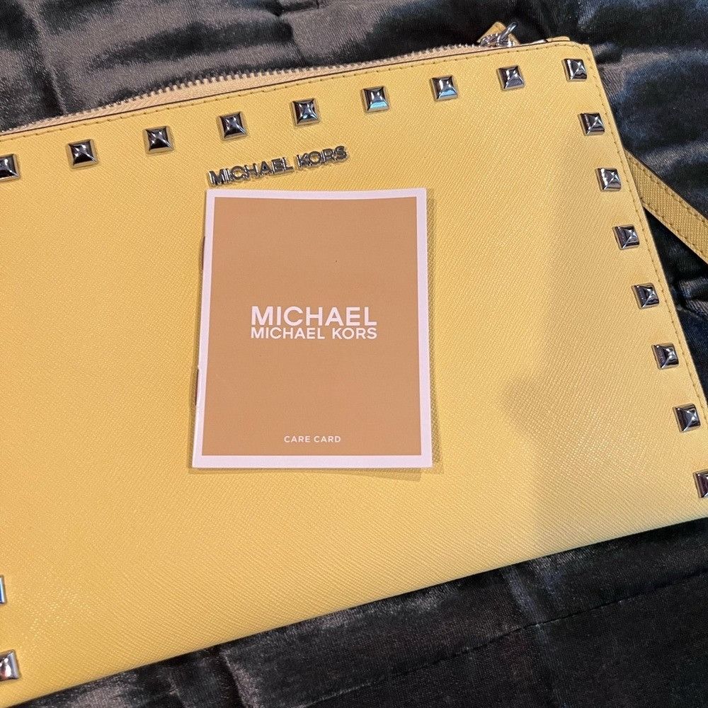 Michael Kors Michael Kors Yellow Studded Wristlet Size ONE SIZE - 4 Thumbnail