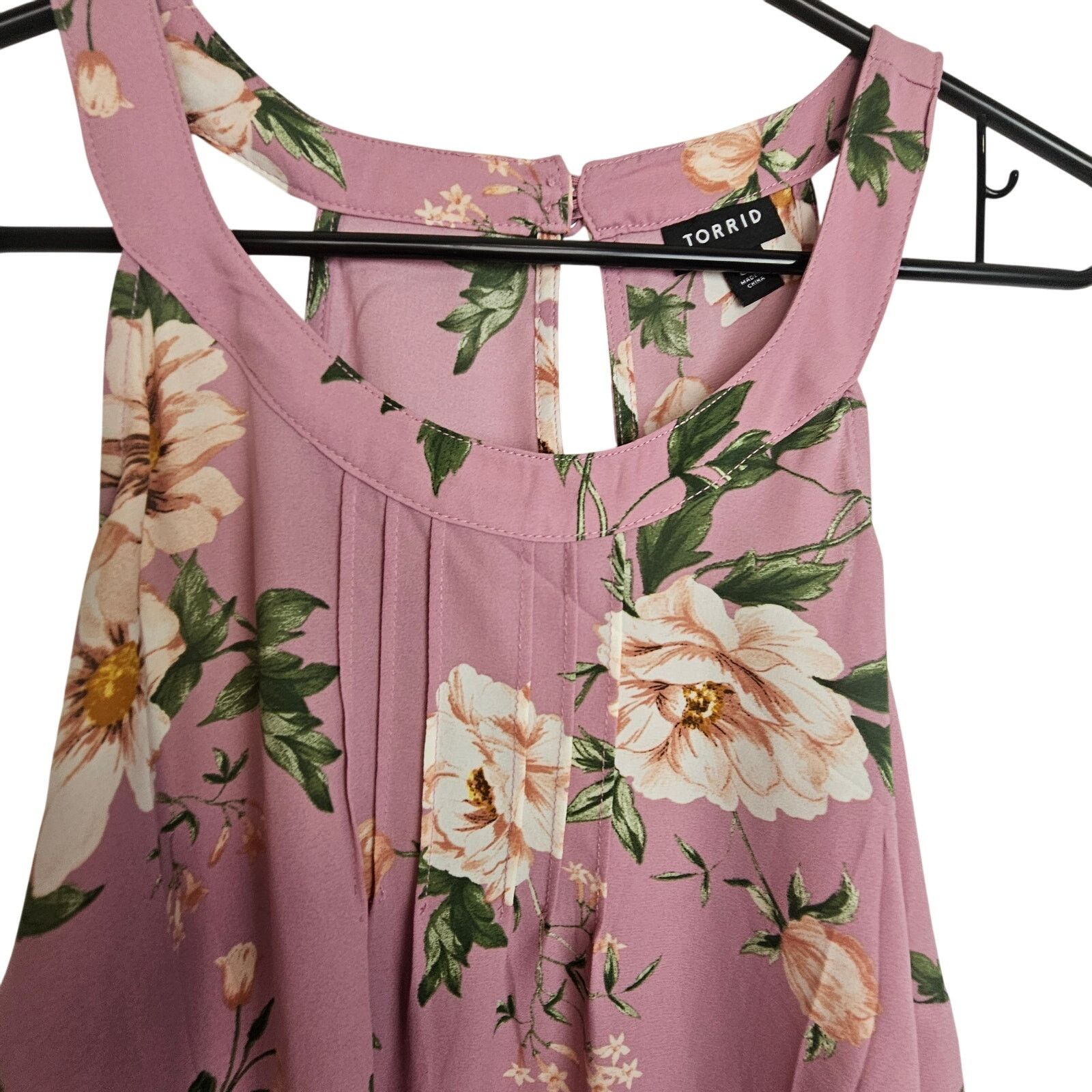 Torrid Torrid Floral Georgette Halter Tank Plus Size 00X Romantic Size XXS / US 00 / IT 34 - 2 Thumbnail