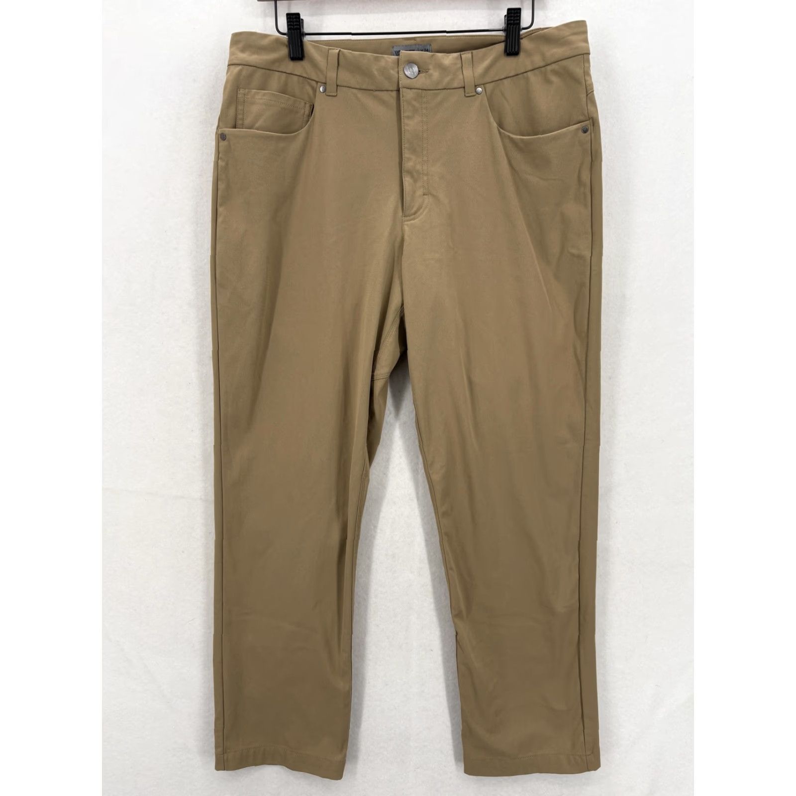 Vintage VRST Limitless Performance Athletic Fit 5 Pocket Pants Mens 34x28 Khaki Stretch Size US 34 / EU 50 - 2 Thumbnail