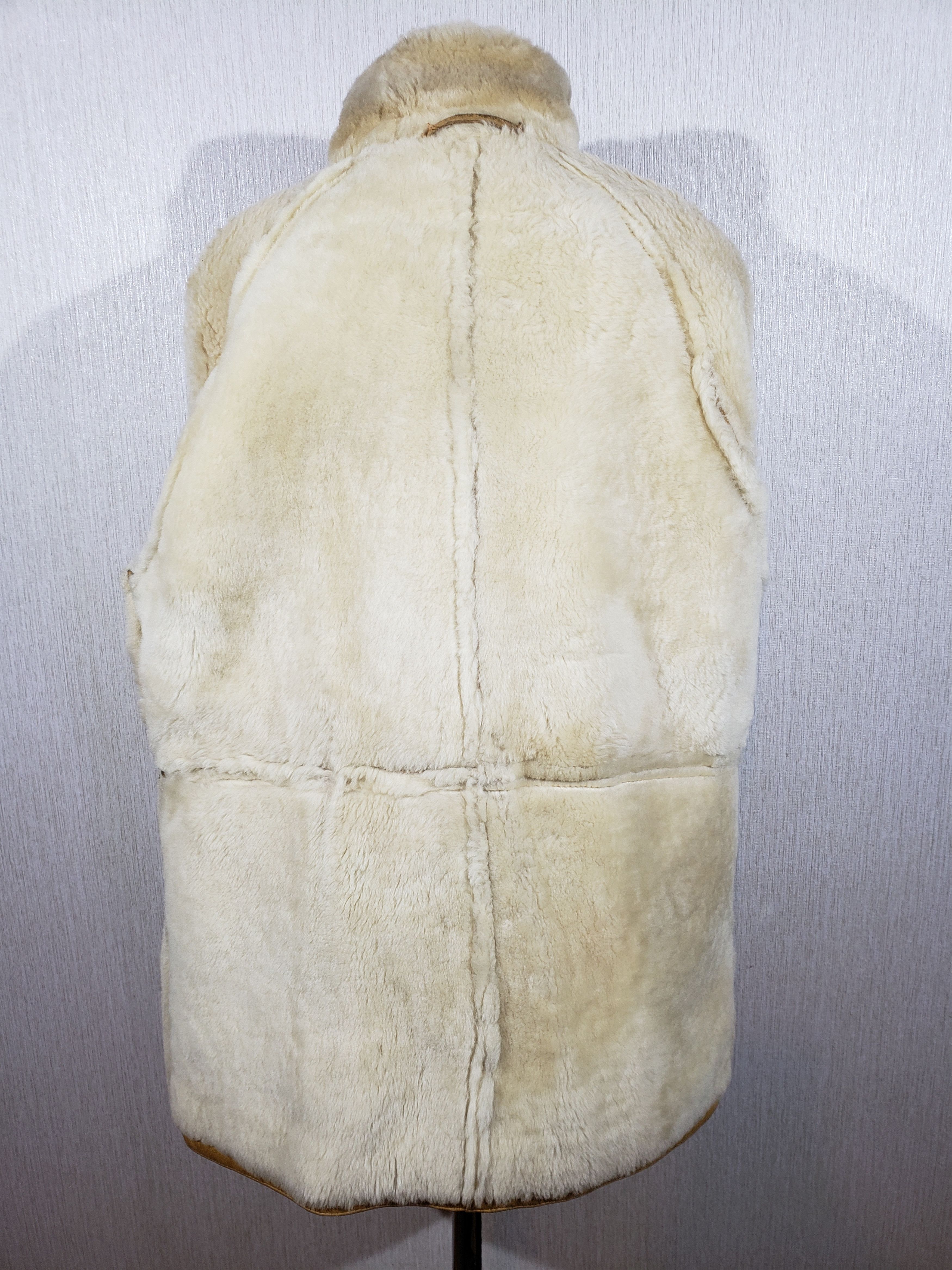 Other Stylish brown sheepskin coat with zipper and belt. Size XXL / US 16-18 / IT 52-54 - 8 Thumbnail