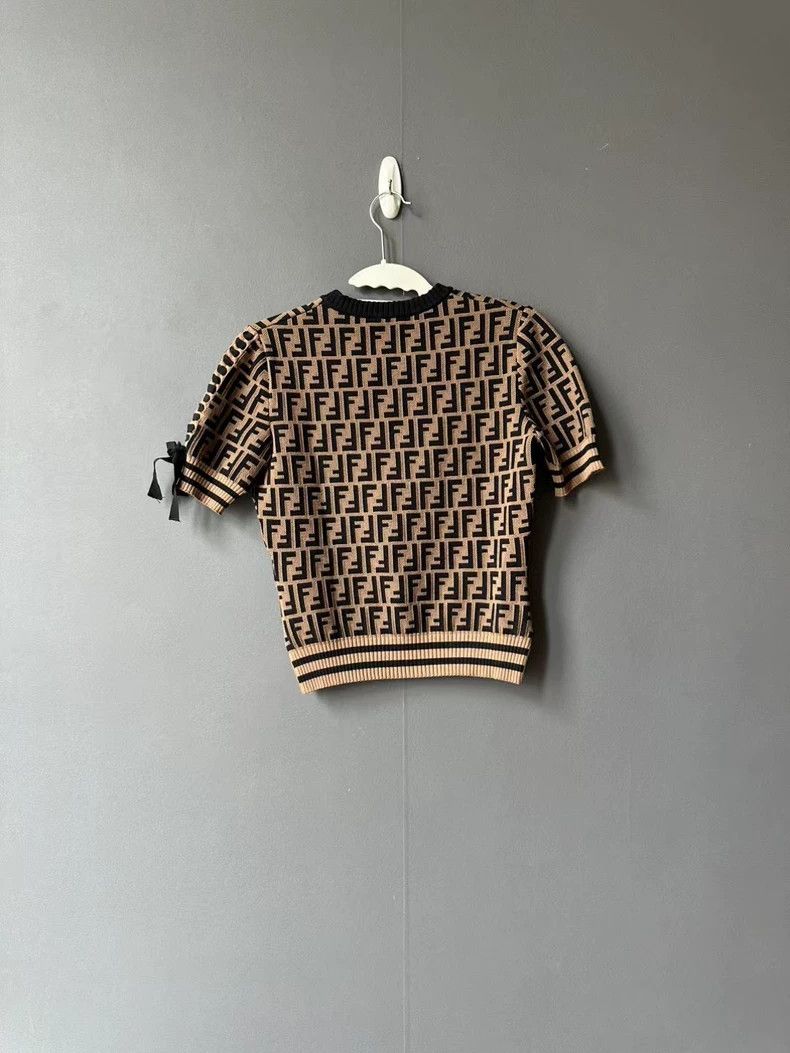 Fendi Fendi Full-print knitted short sleeves Size US XXS / EU 40 - 2 Thumbnail