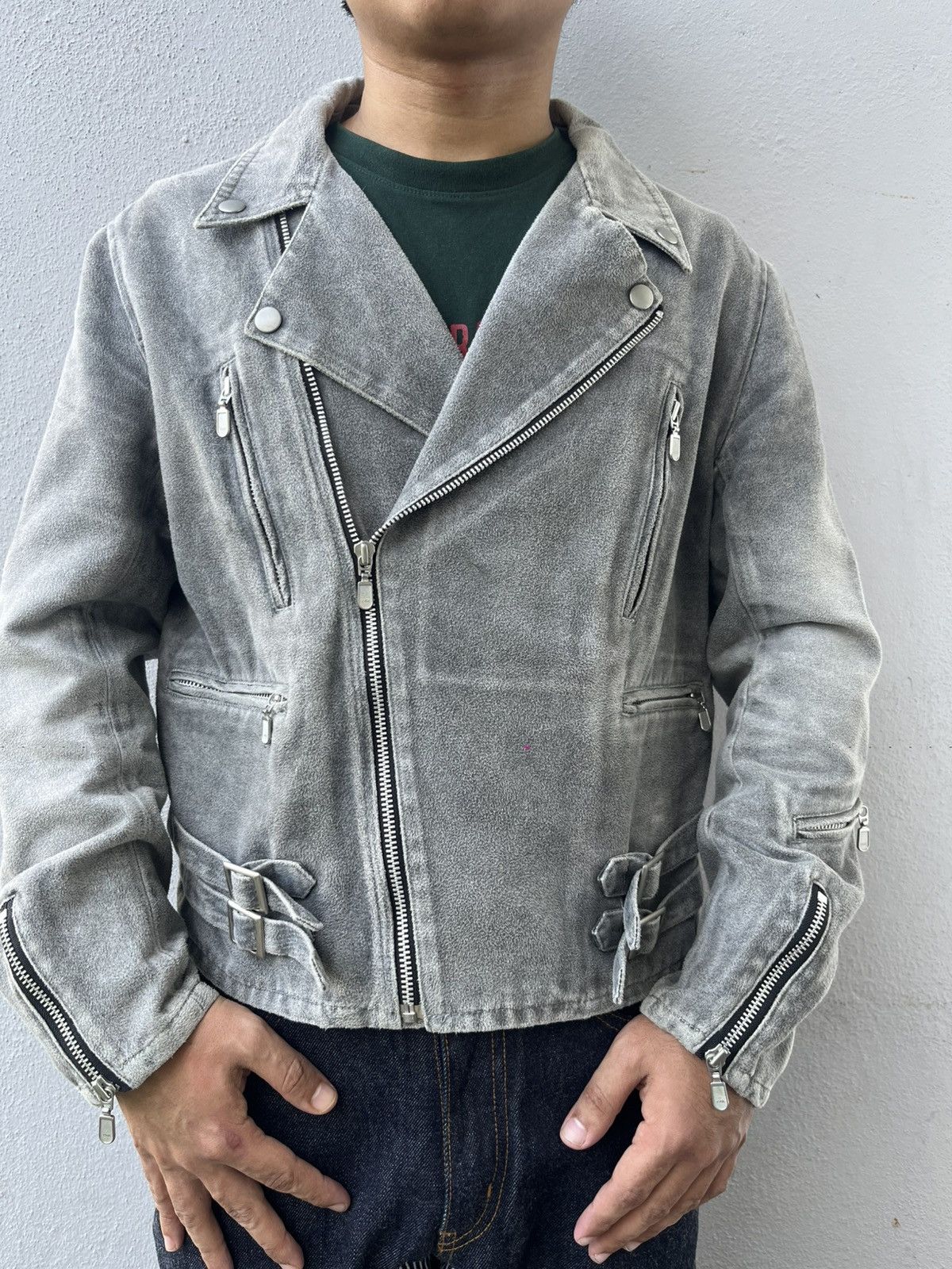 If Six Was Nine Vintage Tornado Mart Suede Biker Jacket Size US L / EU 52-54 / 3 - 13 Thumbnail