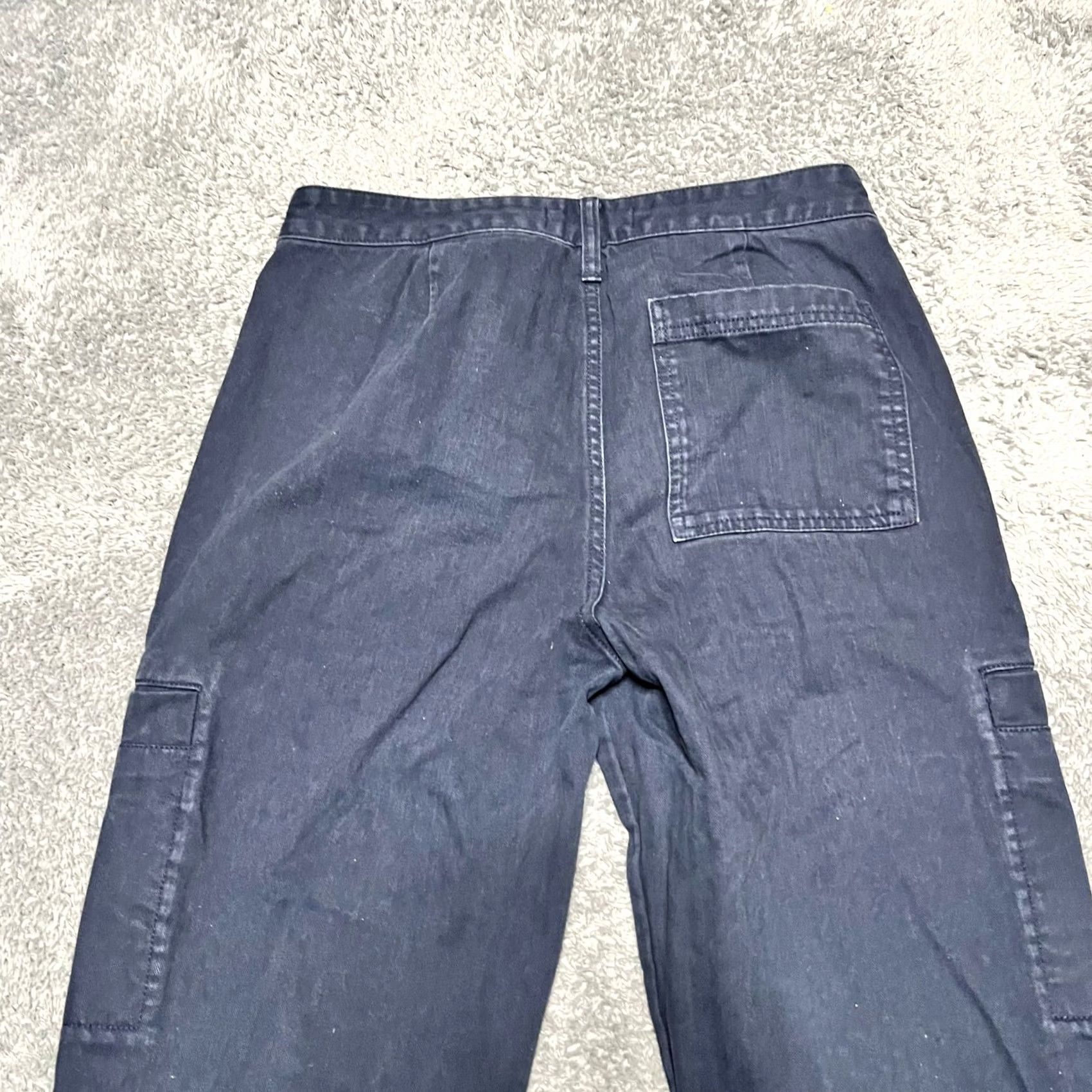 Everlane VINTAGE Everlane Pants Womens 29 30x30 Blue Utility Cargo Organic High Rise Mens Womens Girls Boys Size 29" - 4 Thumbnail