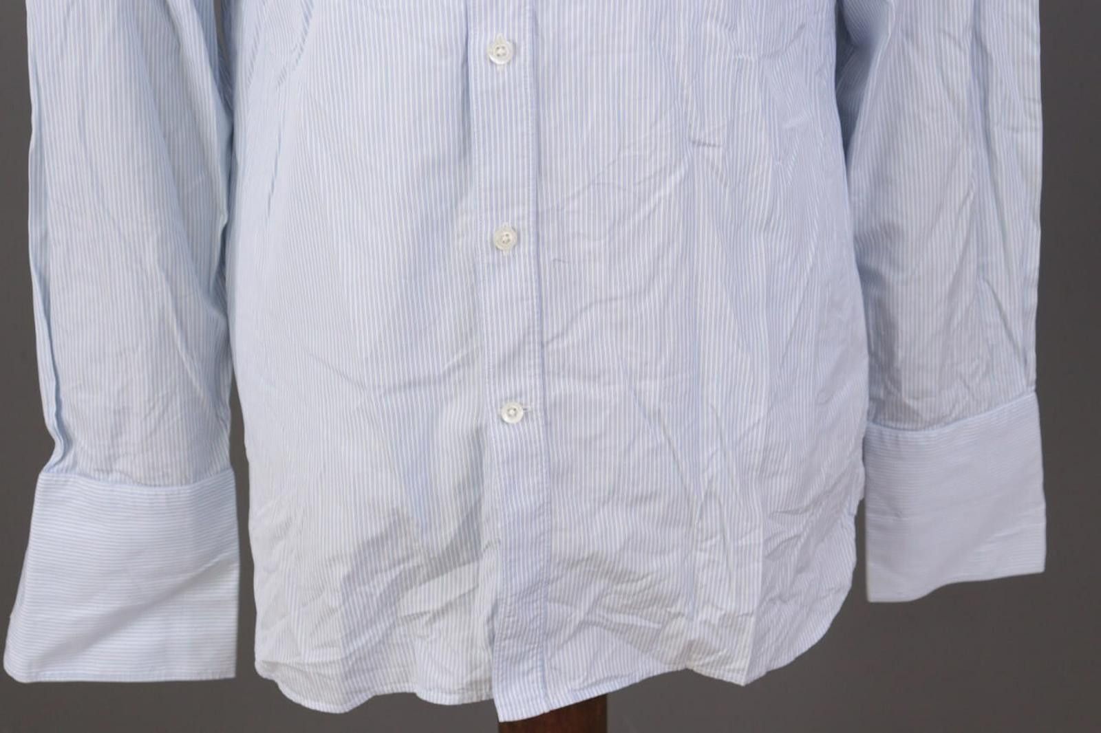Gieves & Hawkes Gieves & Hawkes Blue Pinstripe Dress Shirt Size 41 / 16 Size US M / EU 48-50 / 2 - 3 Thumbnail