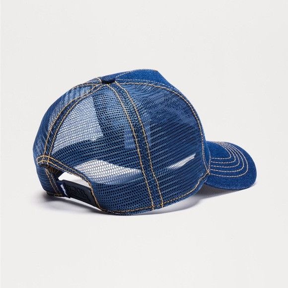 Designer × Von Dutch NWT VON DUTCH DARK STONE DENIM TRUCKER HAT Size 26 - 9 Thumbnail