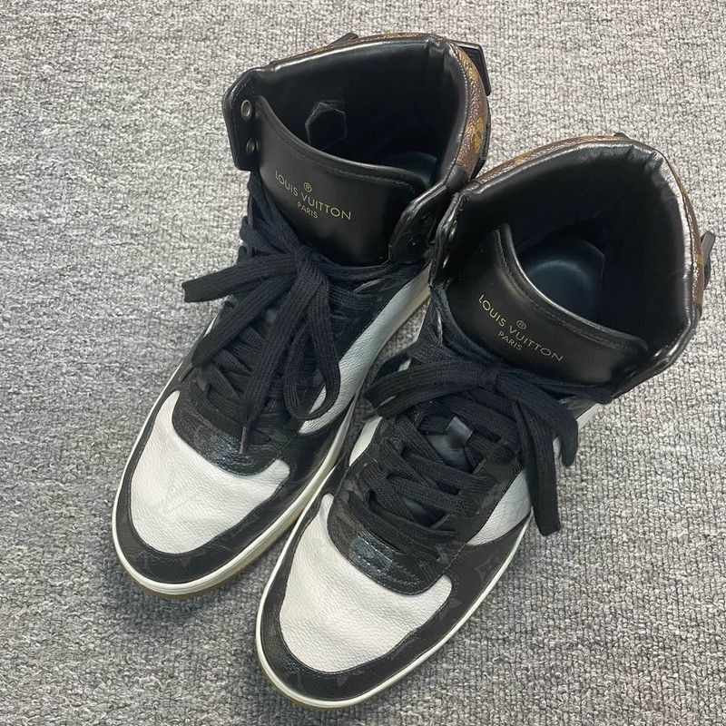 Louis Vuitton Rivoli High-Top Sneakers in Black and White