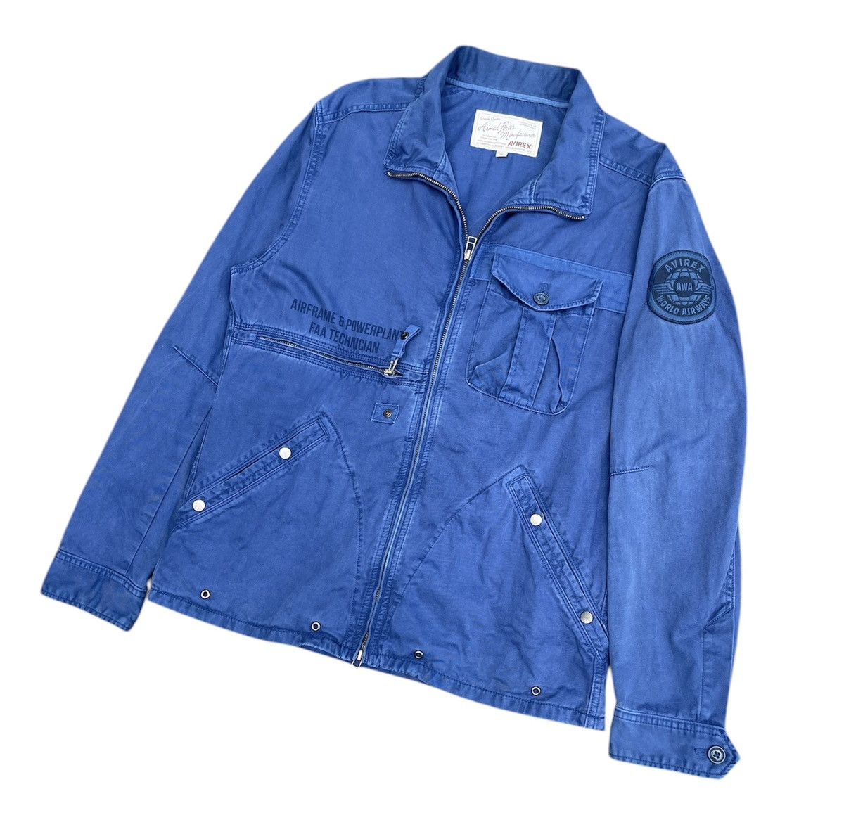 Avirex 🔥Accept Binding Offer🔥 Vintage AVIREX WORLD AIRWAYS Jacket Size US L / EU 52-54 / 3 - 3 Thumbnail