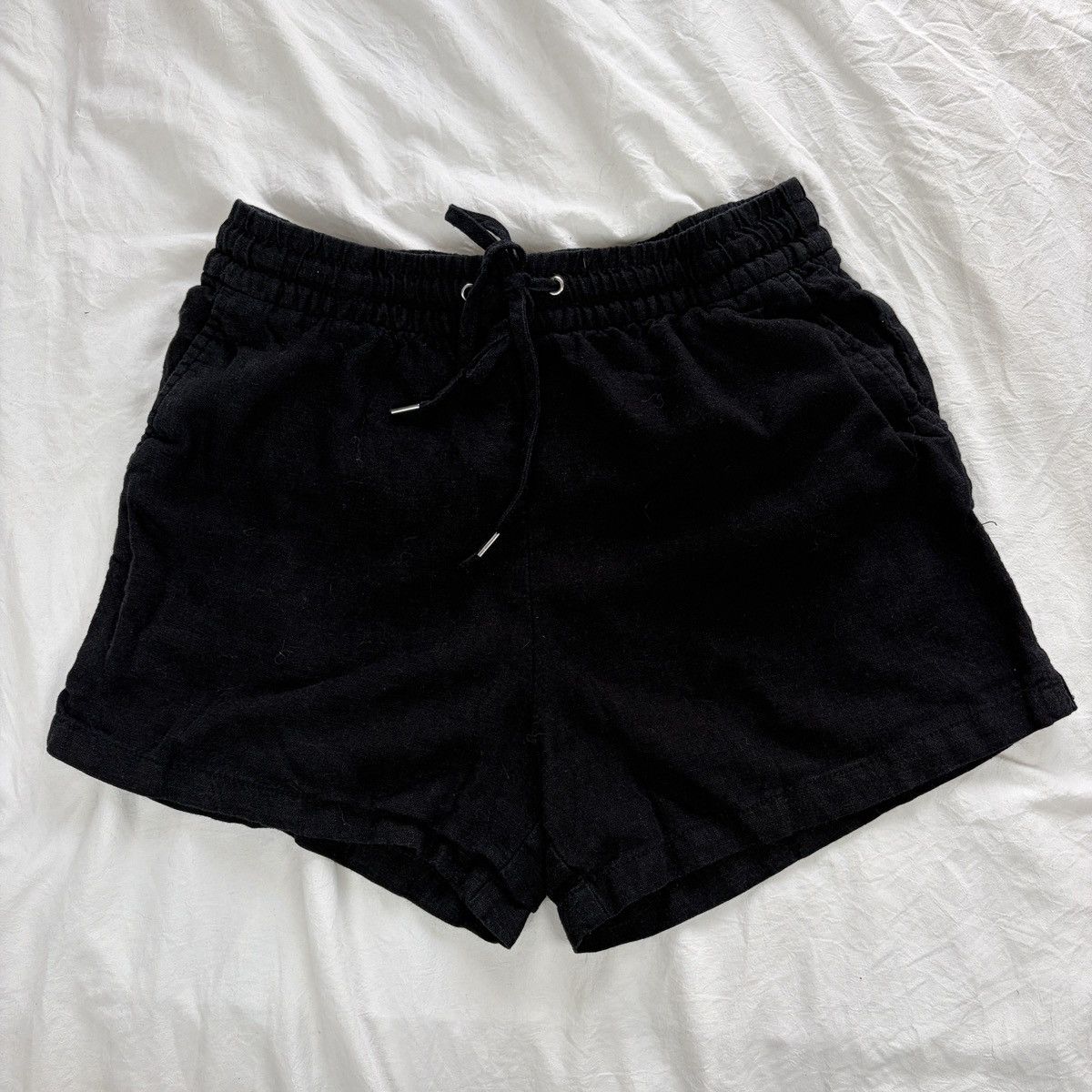 H&M H&M black drawstring shorts Size 25" / US 0 / IT 36 - 1 Thumbnail