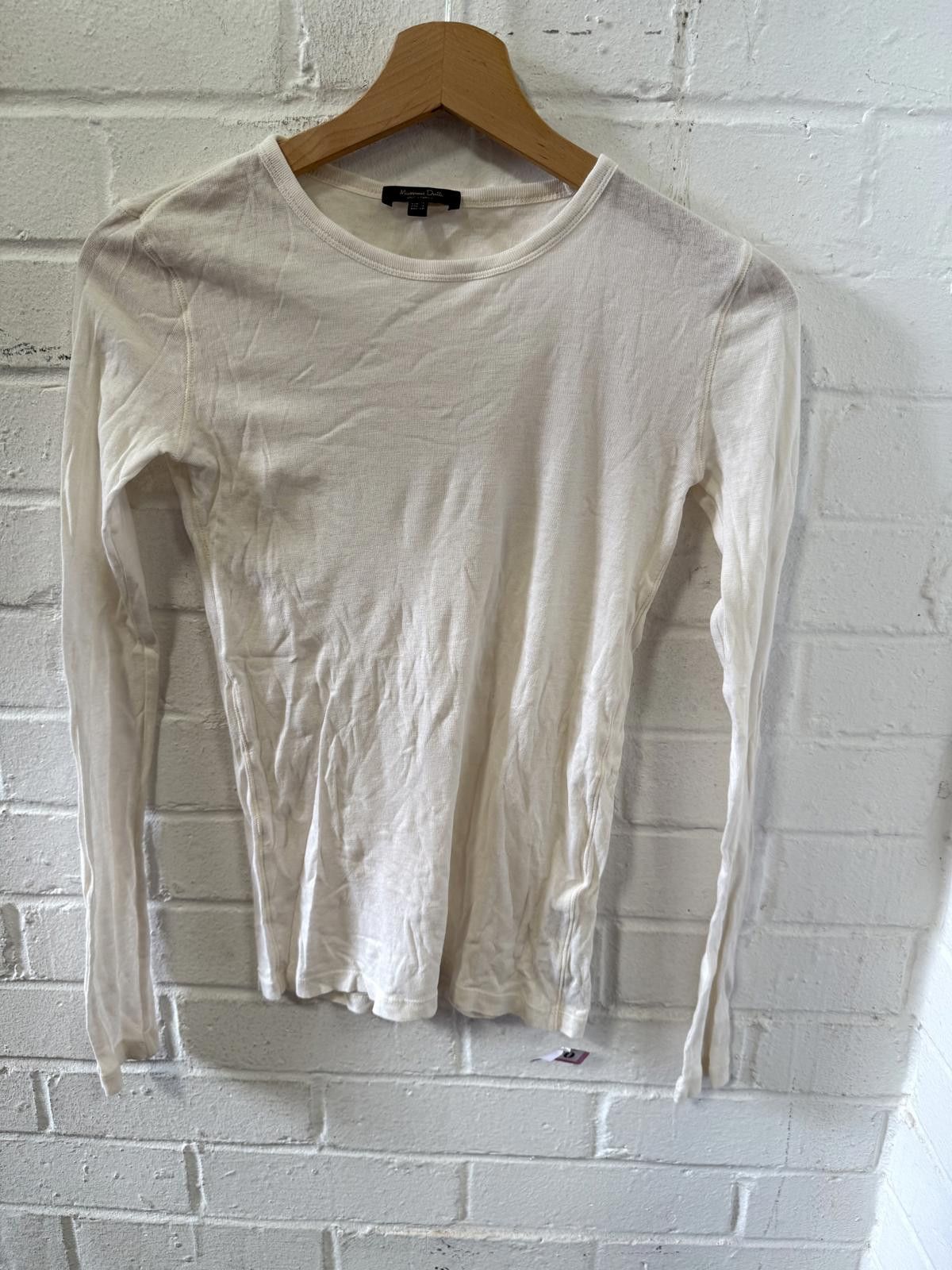 Designer Soft White Long-Sleeve T-Shirt Size S / US 4 / IT 40 - 1 Thumbnail
