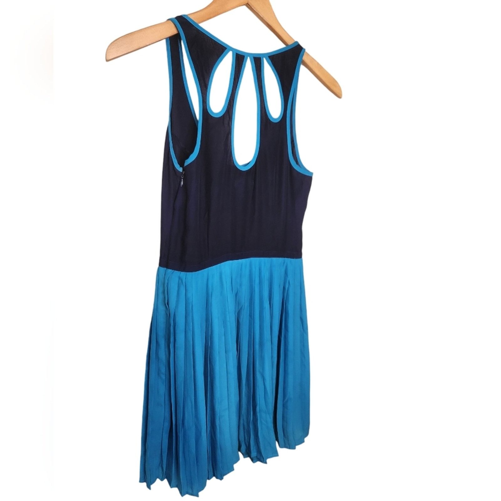 Urban Outfitters Urban Outfitters Cooperative Blue Pleated Mini Dress 2 Size XS / US 0-2 / IT 36-38 - 3 Thumbnail