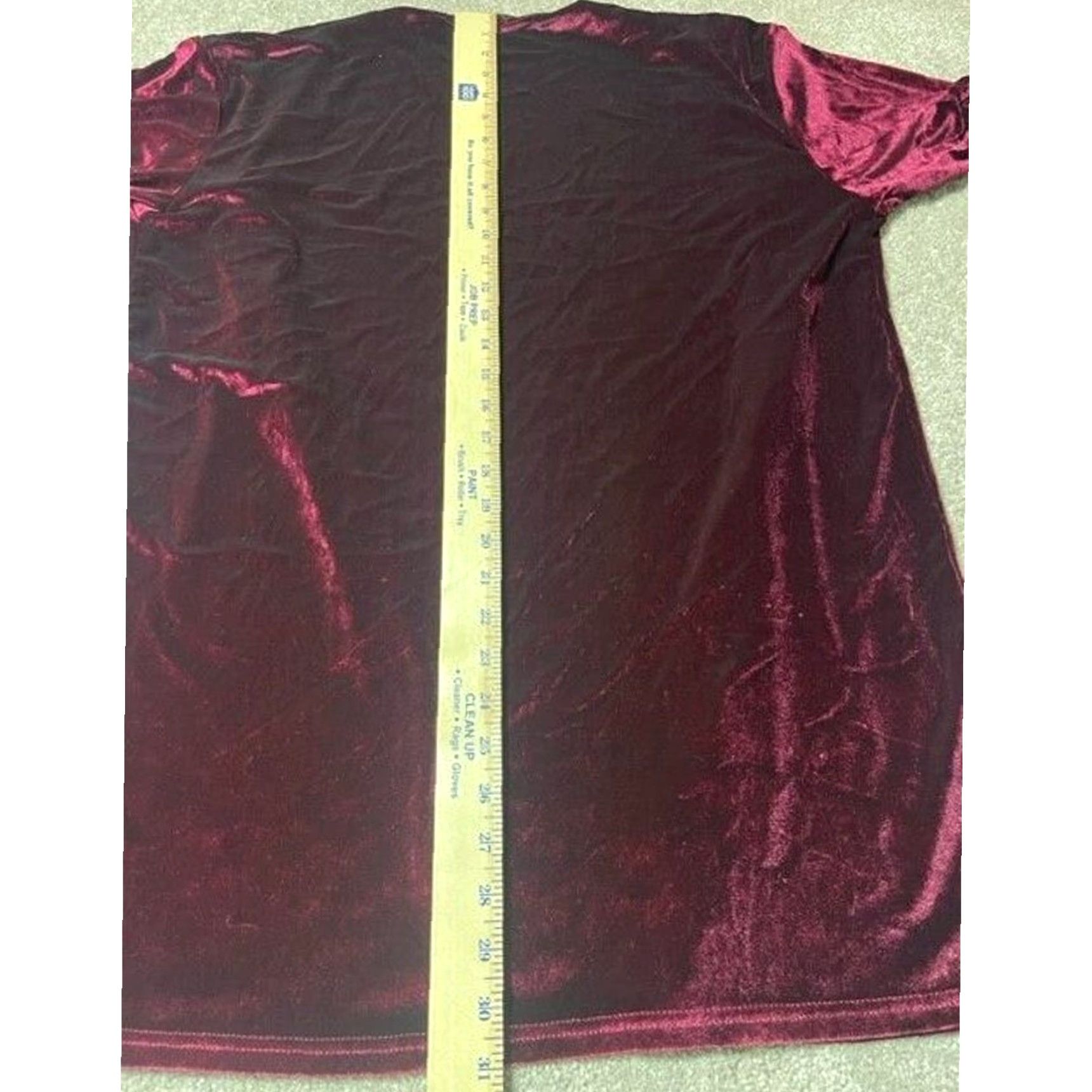Vintage VINTAGE Y2K Crushed Velvet Cardigan Amaryllis XS/S Burgundy Kimono Jacket Women Dark Romantic Vamp Whimsigoth Witchy Velvet Red XS Size XS / US 0-2 / IT 36-38 - 4 Thumbnail