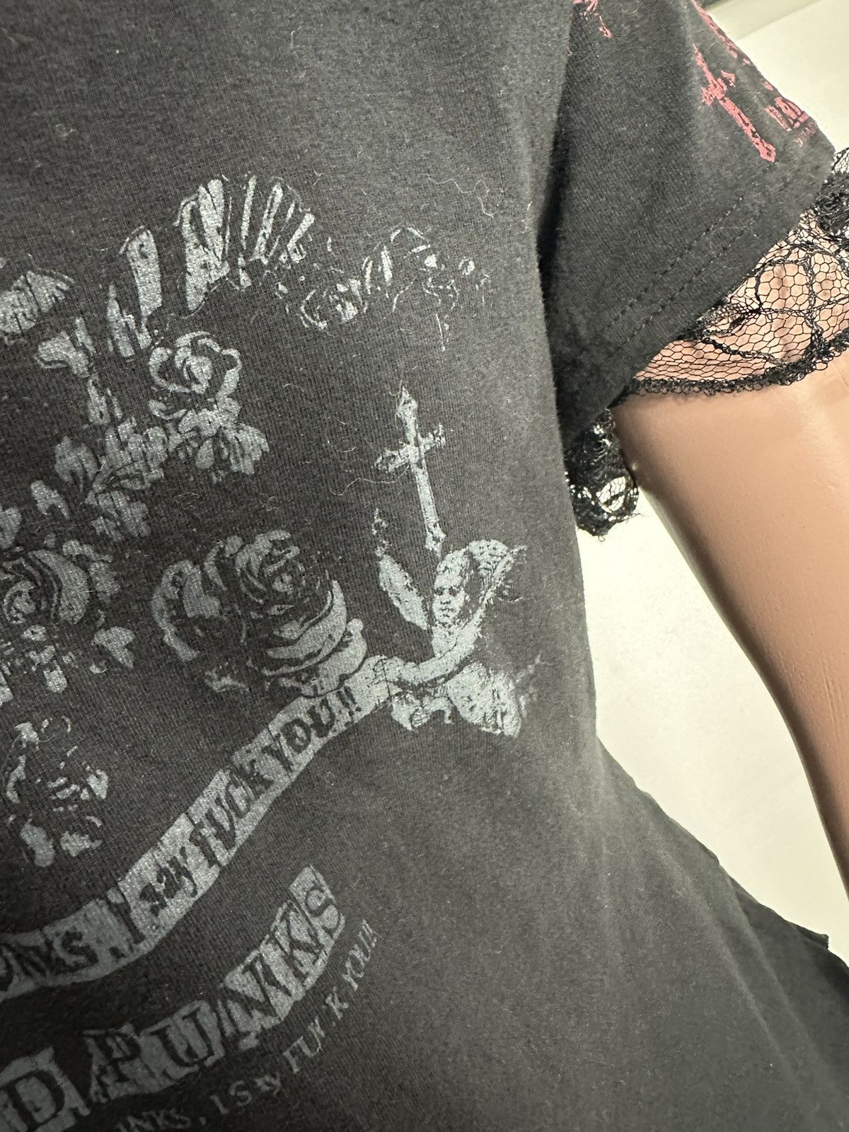Japanese Brand Mad Punk Beautiful Rock Star Skull angel art Tshirt Size L / US 10 / IT 46 - 20 Thumbnail