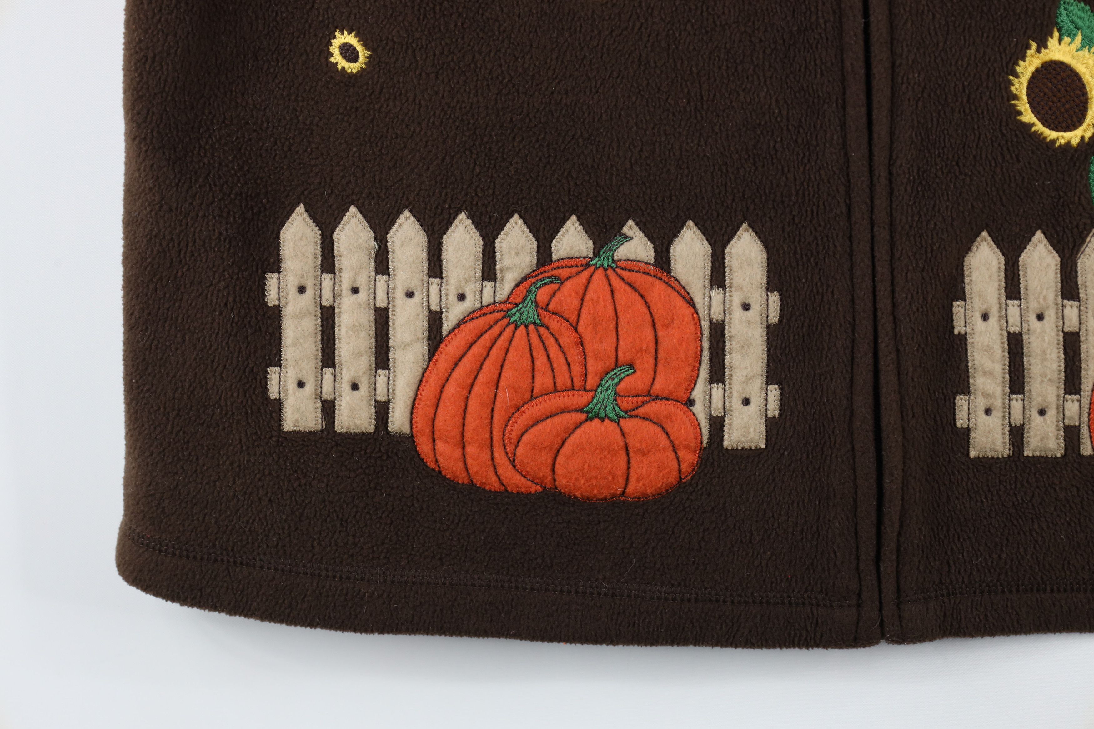 Vintage Vintage 90s Streetwear Pumpkin Full Zip Fleece Vest Jacket Size XL / US 12-14 / IT 48-50 - 4 Thumbnail