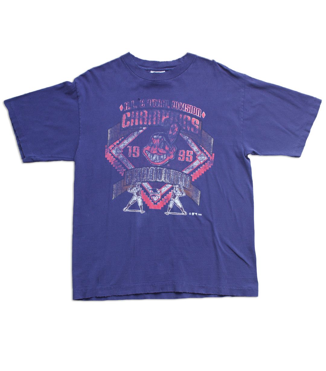 Vintage 1995 Vintage Cleveland Indians T-Shirt Size US L / EU 52-54 / 3 - 1 Thumbnail