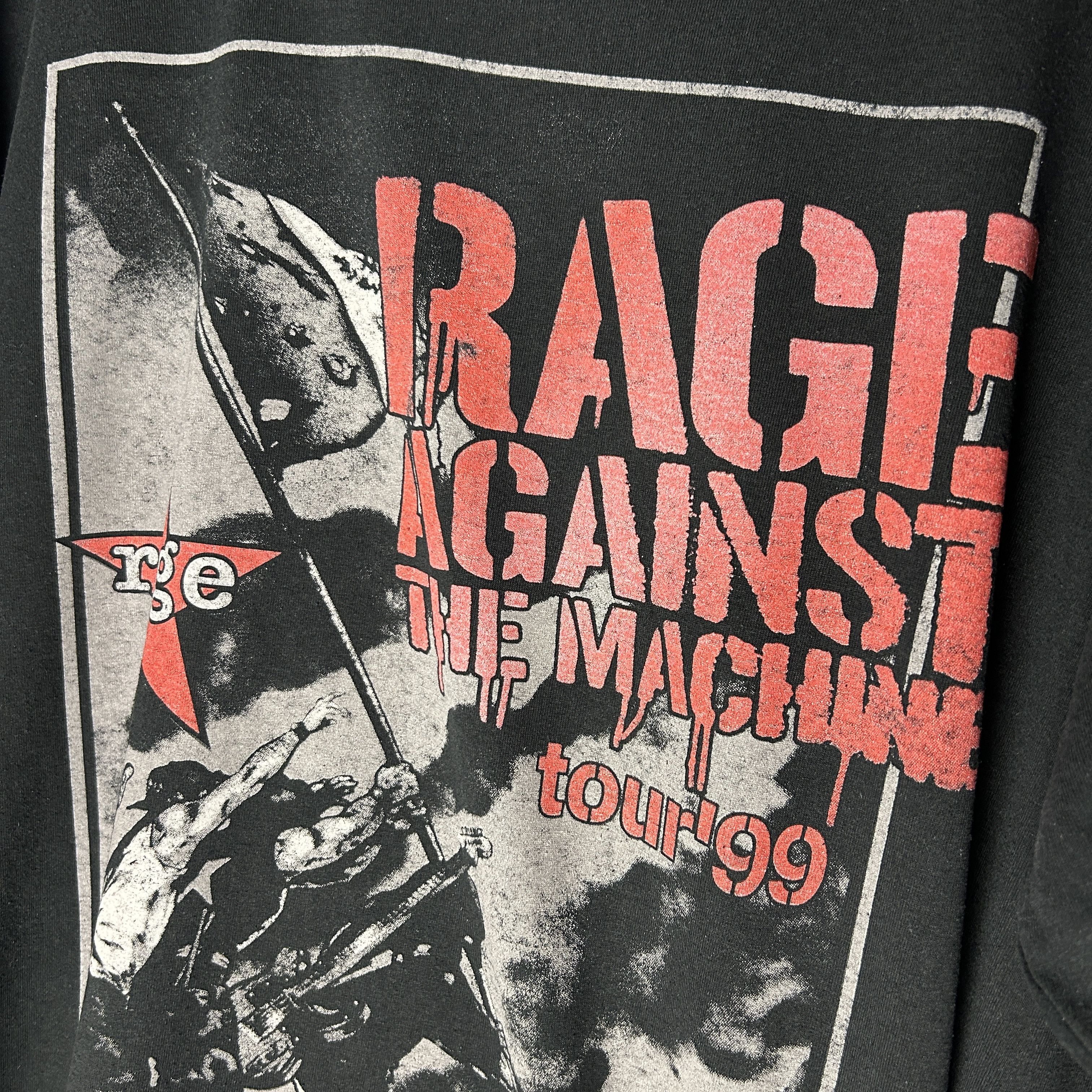 Band Tees Vintage Rage Against The Machine 1999 Tour Band T-shirt Size US XL / EU 56 / 4 - 7 Thumbnail