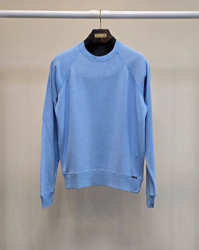o1sm1stk0725 Cotton Sweatshirt in Light Blue
