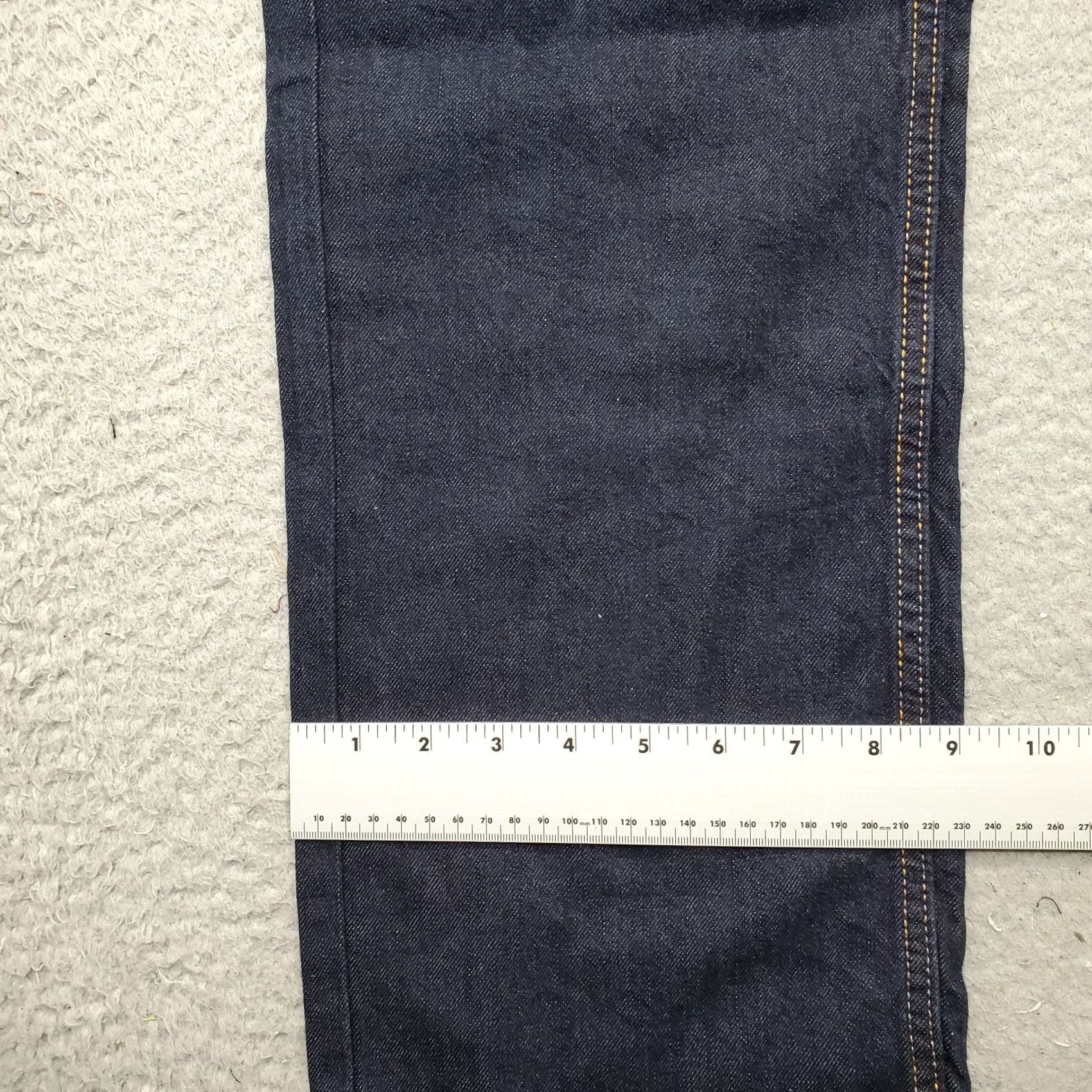 Old Navy Old Navy Mens Straight Jeans 38x36 Blue Denim Regular Fit 5-Pocket 100% Cotton Denim Button Closure Size US 38 / EU 54 - 5 Thumbnail