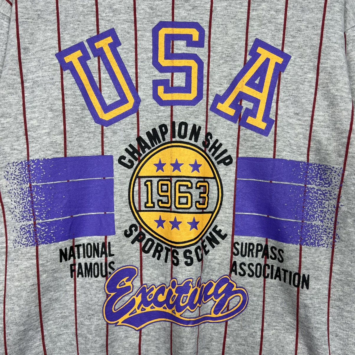 Japanese Brand USA CHAMPION SHIP SPORTS SCENE STRIPED SWEATSHIRT #3954-C180 Size US S / EU 44-46 / 1 - 5 Thumbnail