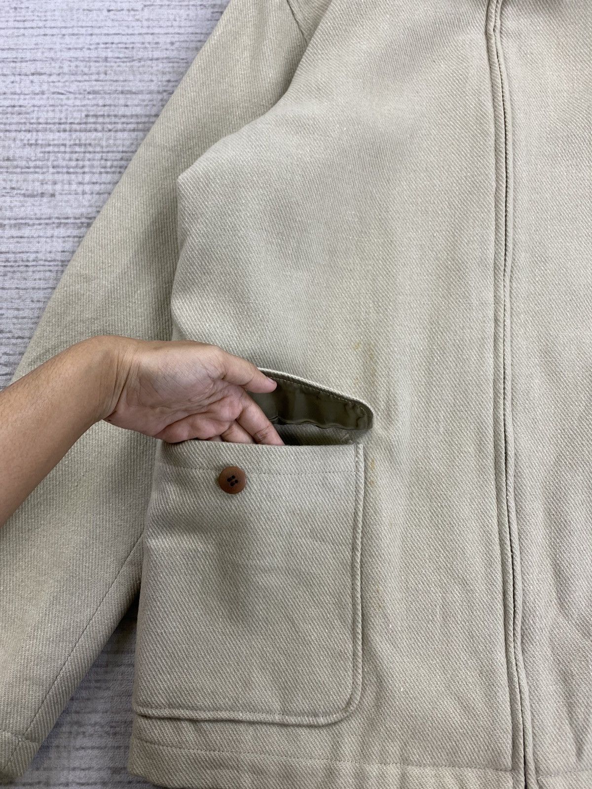 Yohji Yamamoto Vintage Yohji Yamamoto Ined Sherpa Collar Zipper Wool Jacket Size US M / EU 48-50 / 2 - 7 Thumbnail