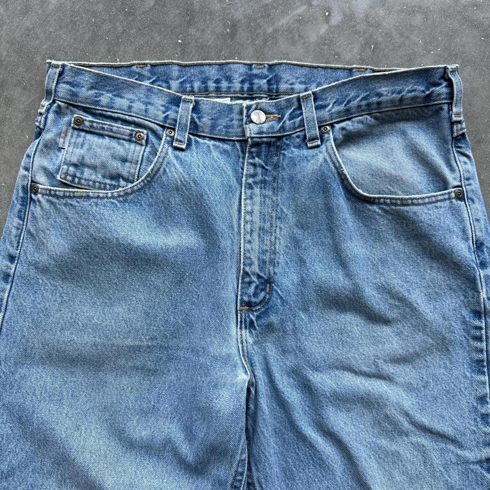 Carhartt Light wash Carhartt denim jeans Size US 35 - 3 Thumbnail