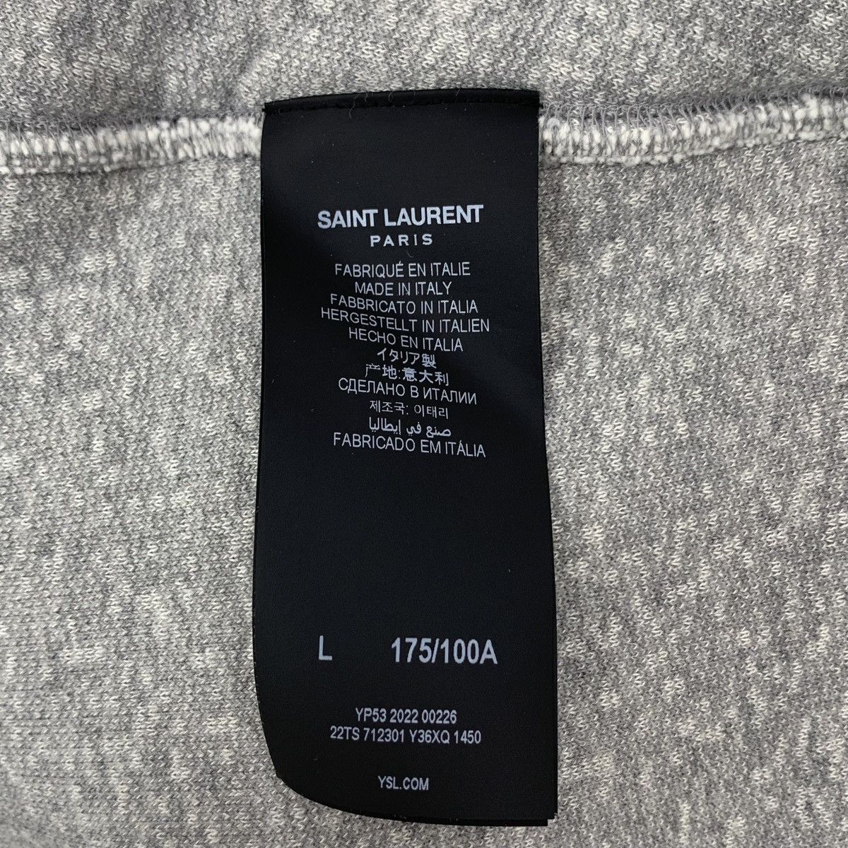 Yves Saint Laurent Yves Saint Laurent Grey Vintage Logo Hooded Sweatshirt K26WX Size L / US 10 / IT 46 - 6 Thumbnail