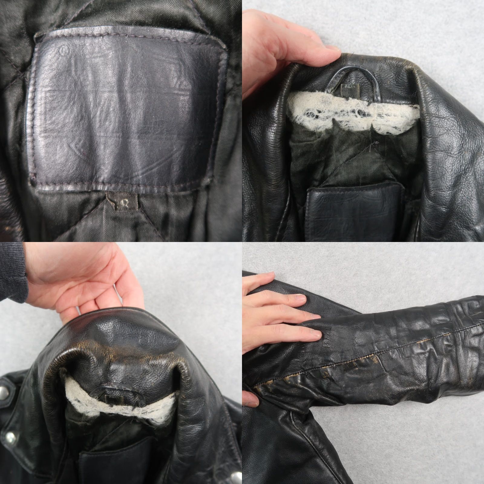Harley Davidson VINTAGE Harley-Davidson Men Jacket 38 Black Leather Biker Zip Pockets Lined Size US XXS / EU 40 - 8 Thumbnail
