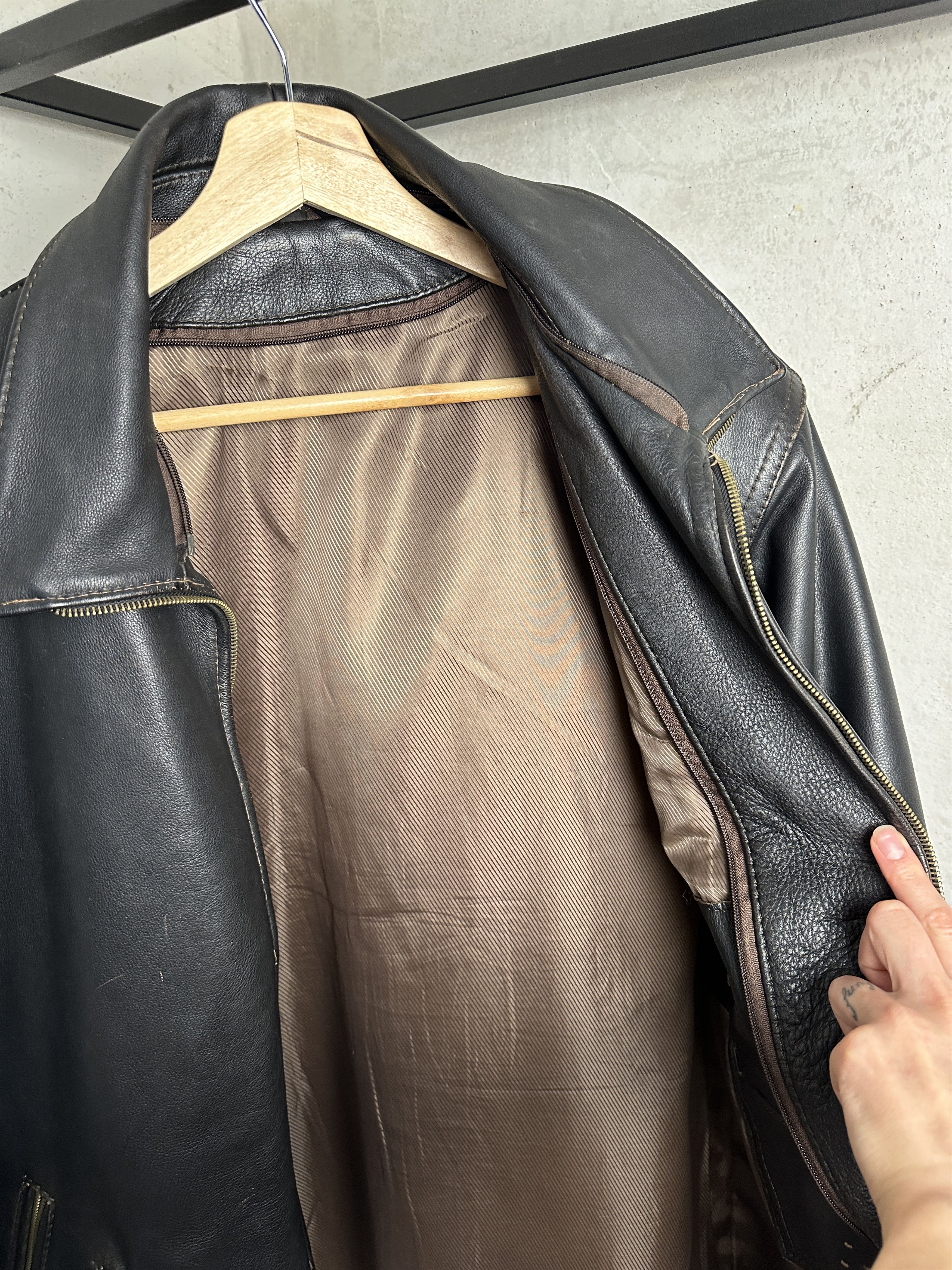 Vintage Wrangler Boxy Leather Jacket