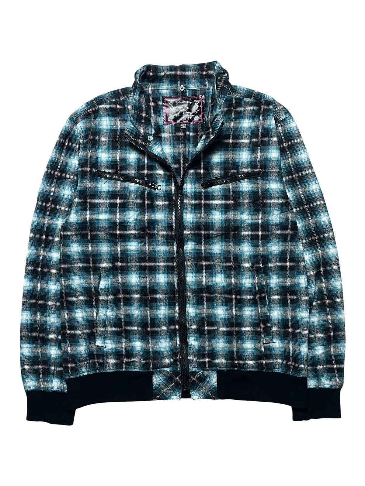 Japanese Brand 2000’s Commontage Standart - Plaid Bikers Style Jacket Size US L / EU 52-54 / 3 - 1 Thumbnail