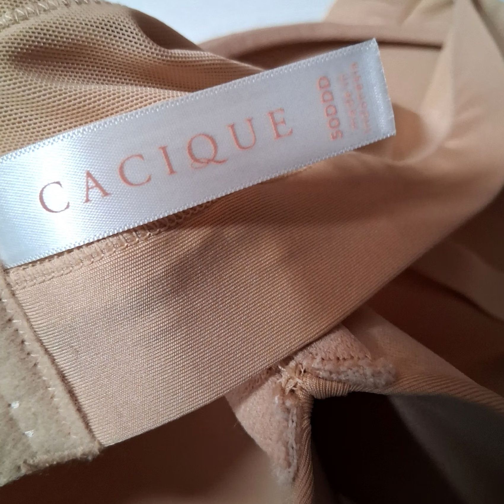 Vintage Cacique Bra 50DDD Full Coverage Padded Underwire Comfort Bliss Beige Tan NEW Women's Size ONE SIZE - 6 Thumbnail