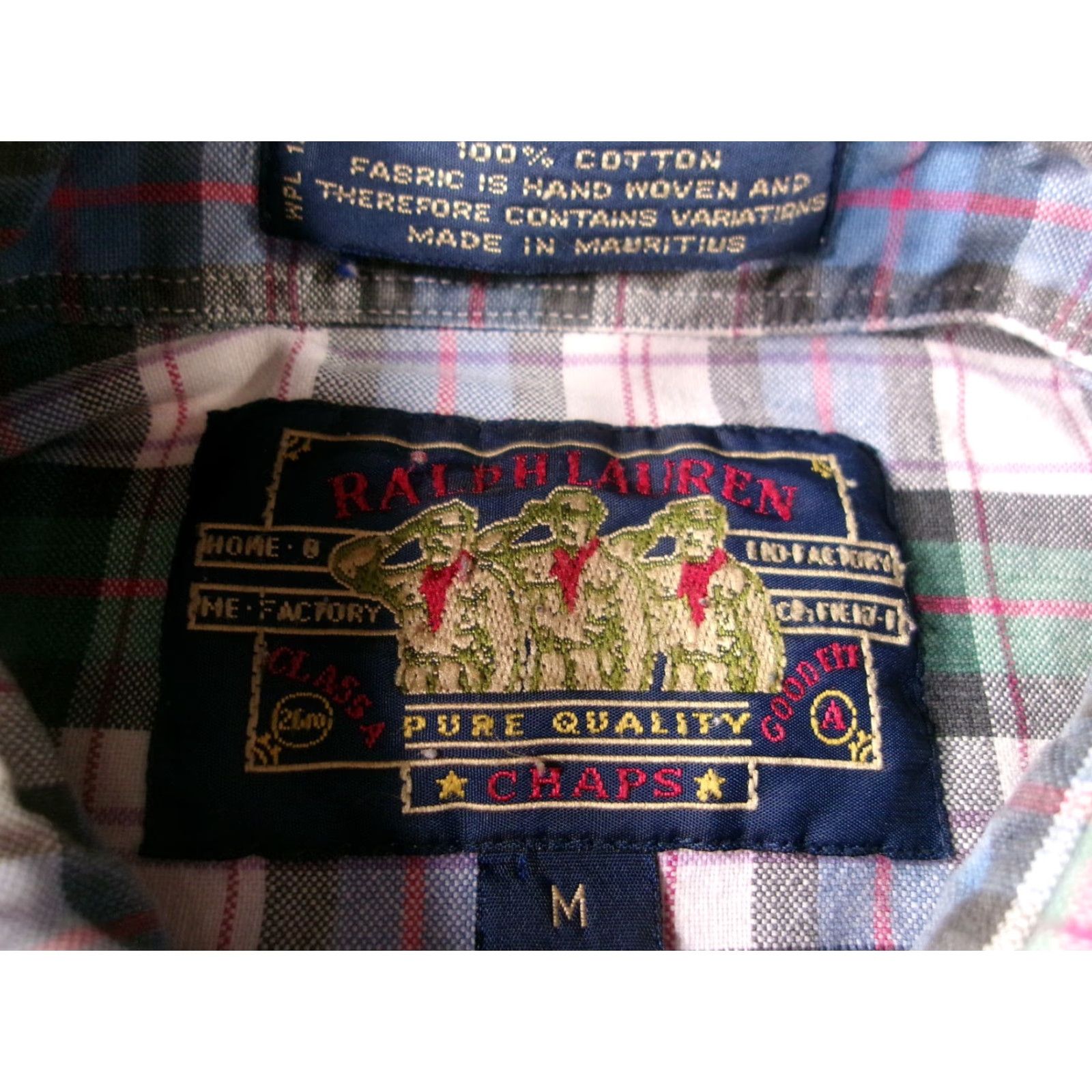 Ralph Lauren VINTAGE Ralph Lauren Chaps Shirt Mens M Plaid Blue Cotton Oxford Button-Up Long Sleeve Size US M / EU 48-50 / 2 - 6 Thumbnail