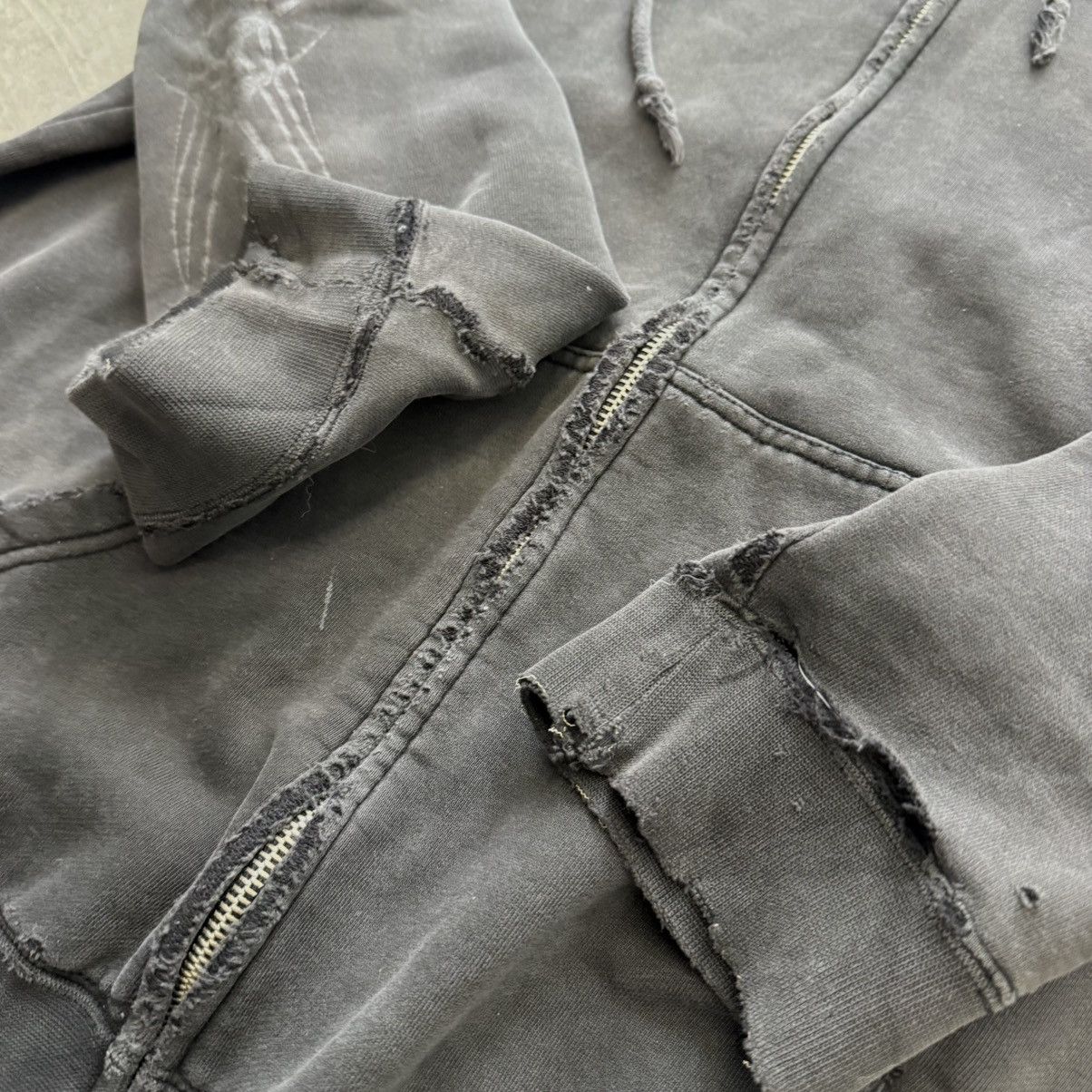 Harley Davidson Vintage Faded Harley Davidson Black Flame Sleeve Zip Hoodie Size US L / EU 52-54 / 3 - 9 Thumbnail