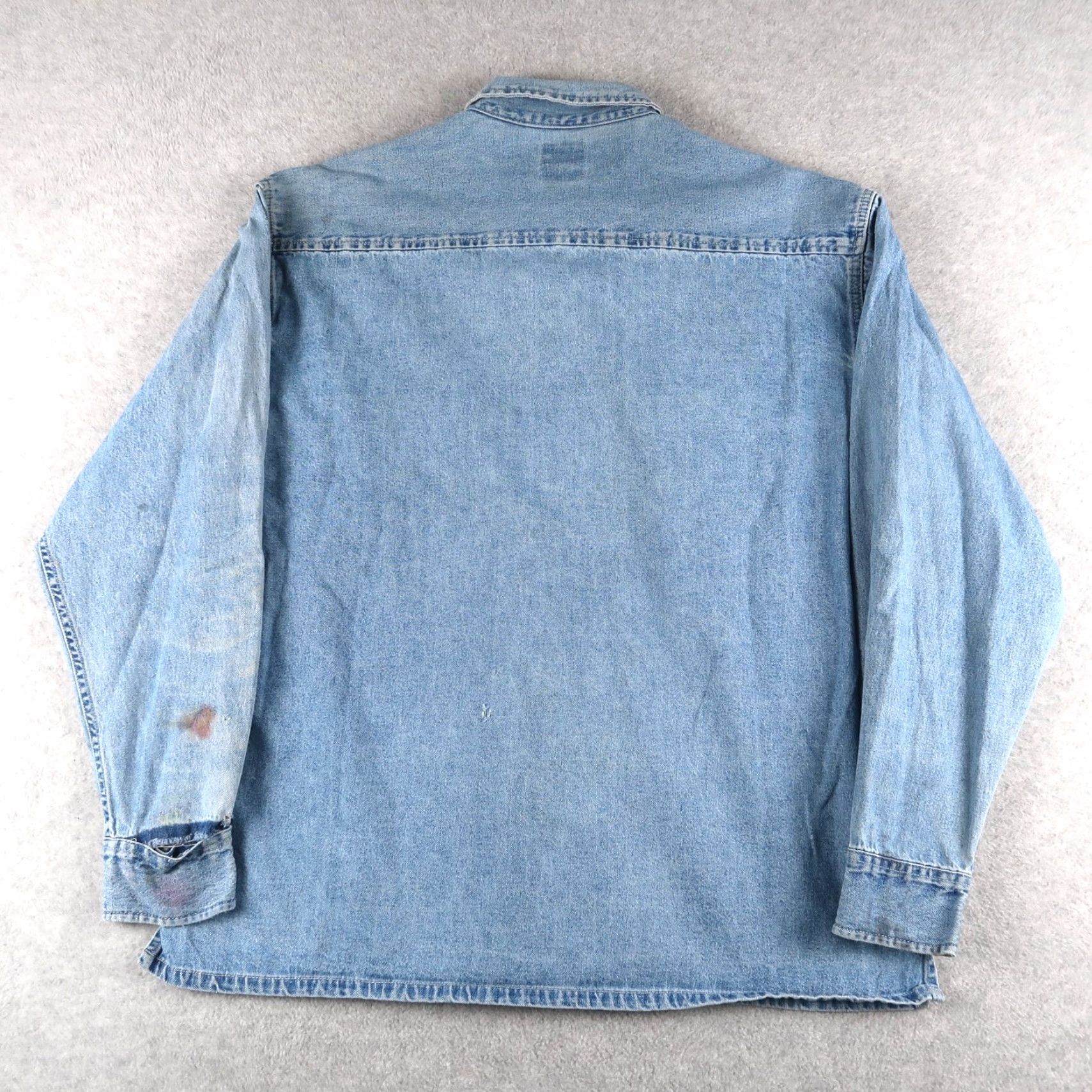 Gap VINTAGE GAP Denim Shacket Men’s Blue Zip 90s Grunge Shirt M Shacket Jacket Shirt Size US M / EU 48-50 / 2 - 2 Thumbnail