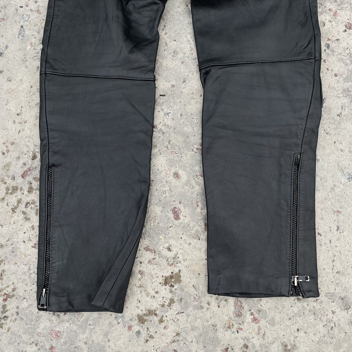 Other Vintage Moto Pants 29 Real Leather Y2K 90s USA Size US 29 - 6 Thumbnail