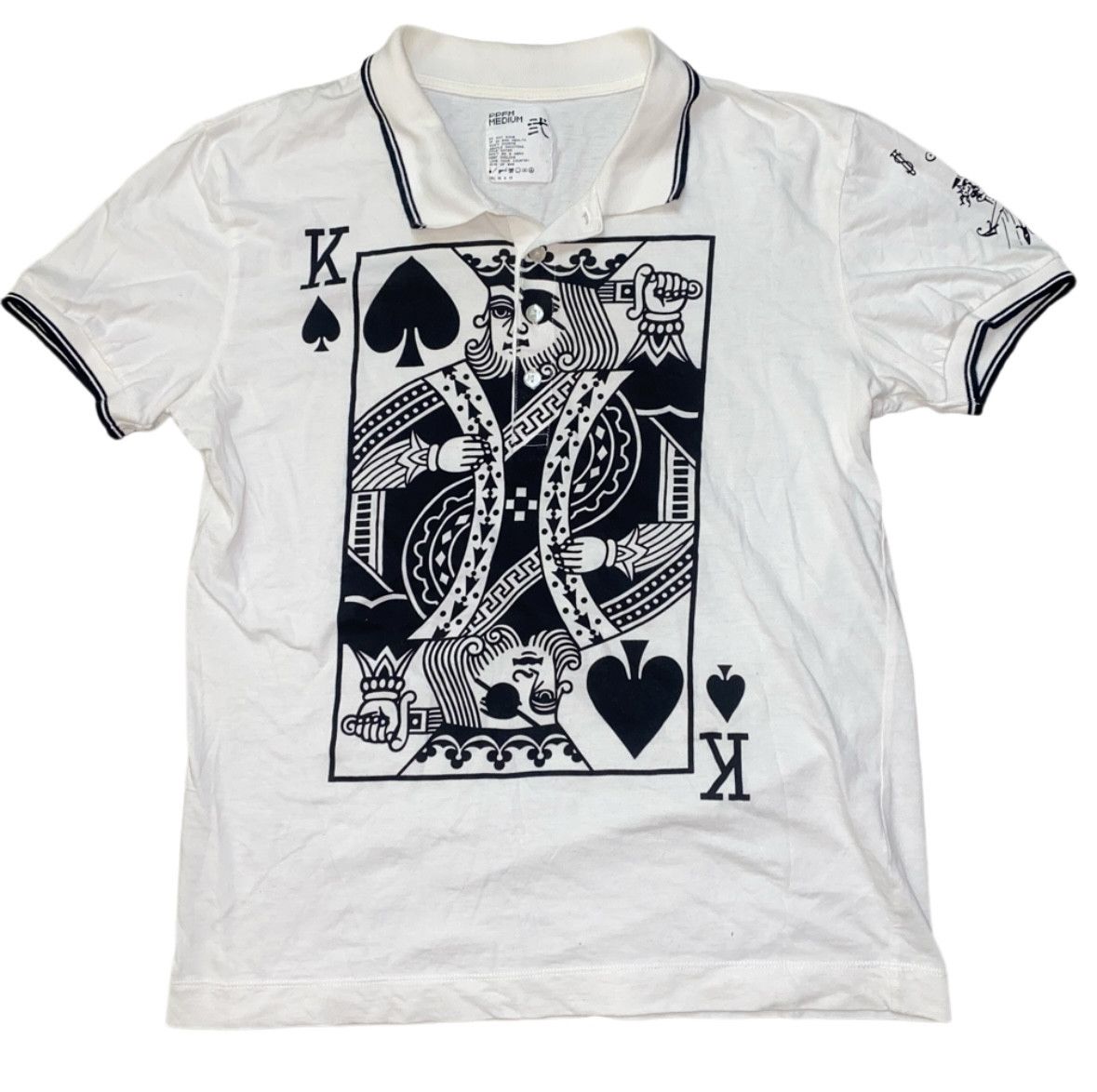 image of Ppfm Poker Polo Tee in White, Men's (Size Medium)