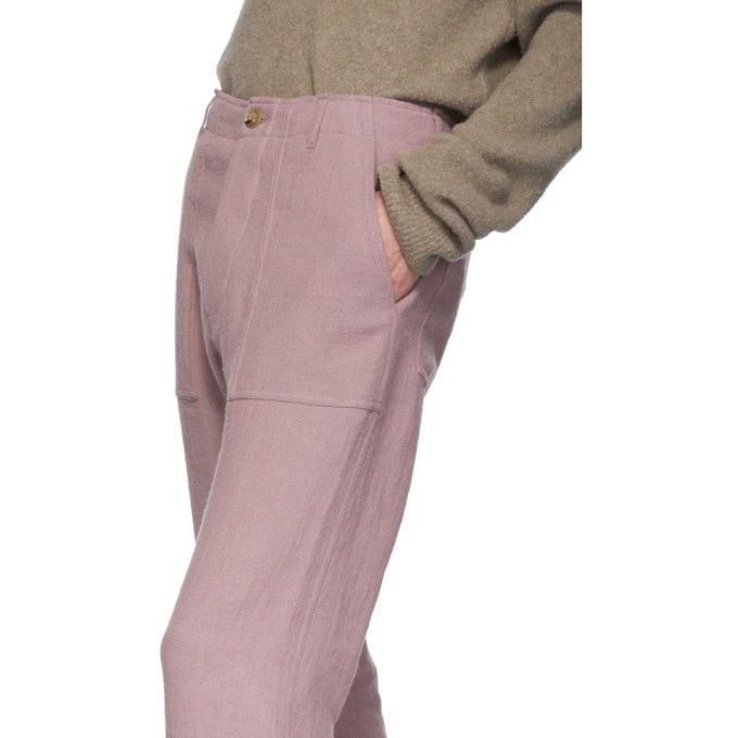 Nanushka Nanushka Gauis Linen Pink Trousers Size US 34 / EU 50 - 8 Thumbnail