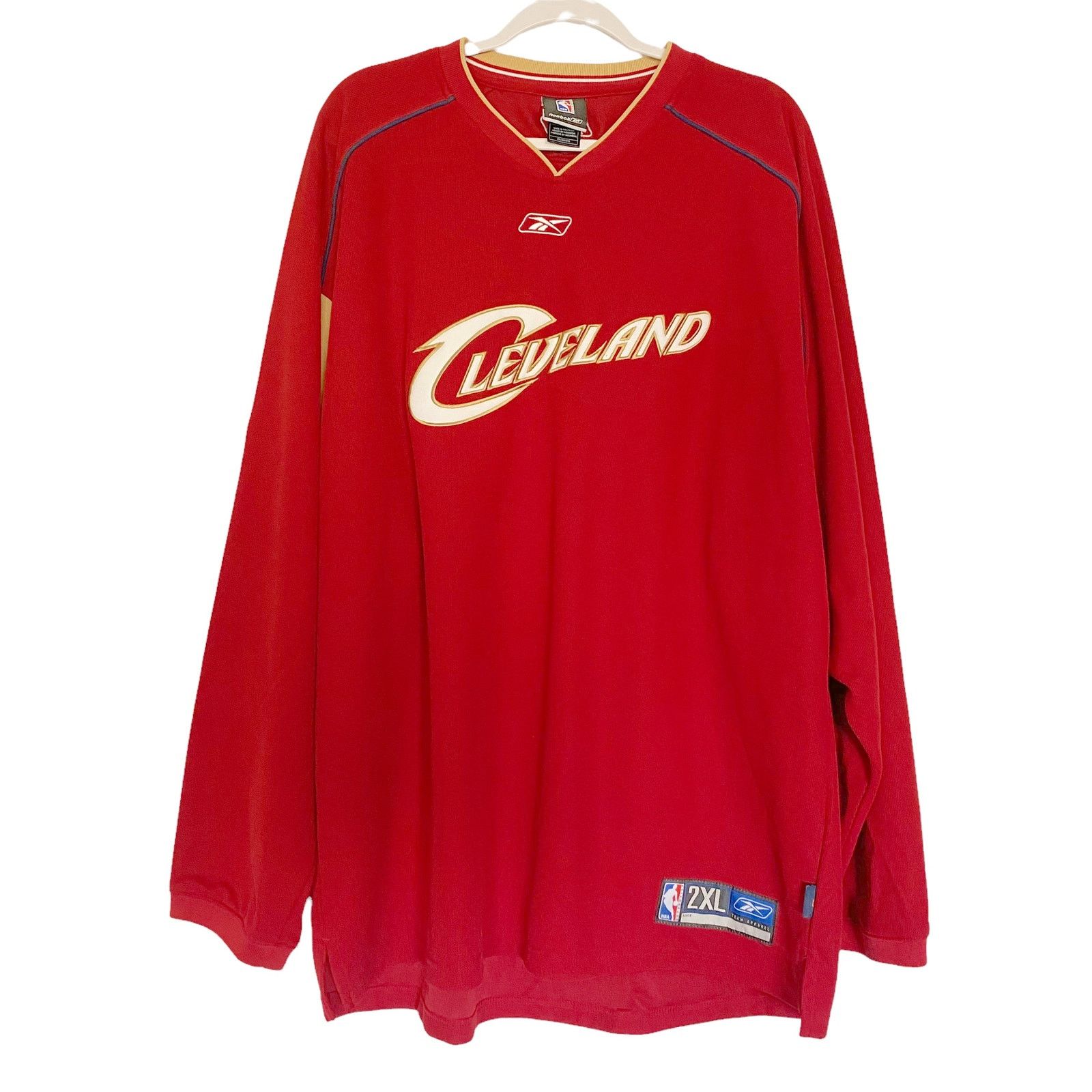 Reebok Reebok NBA Cleveland Long Sleeve Spellout Jersey Size US XXL / EU 58 / 5 - 1 Thumbnail